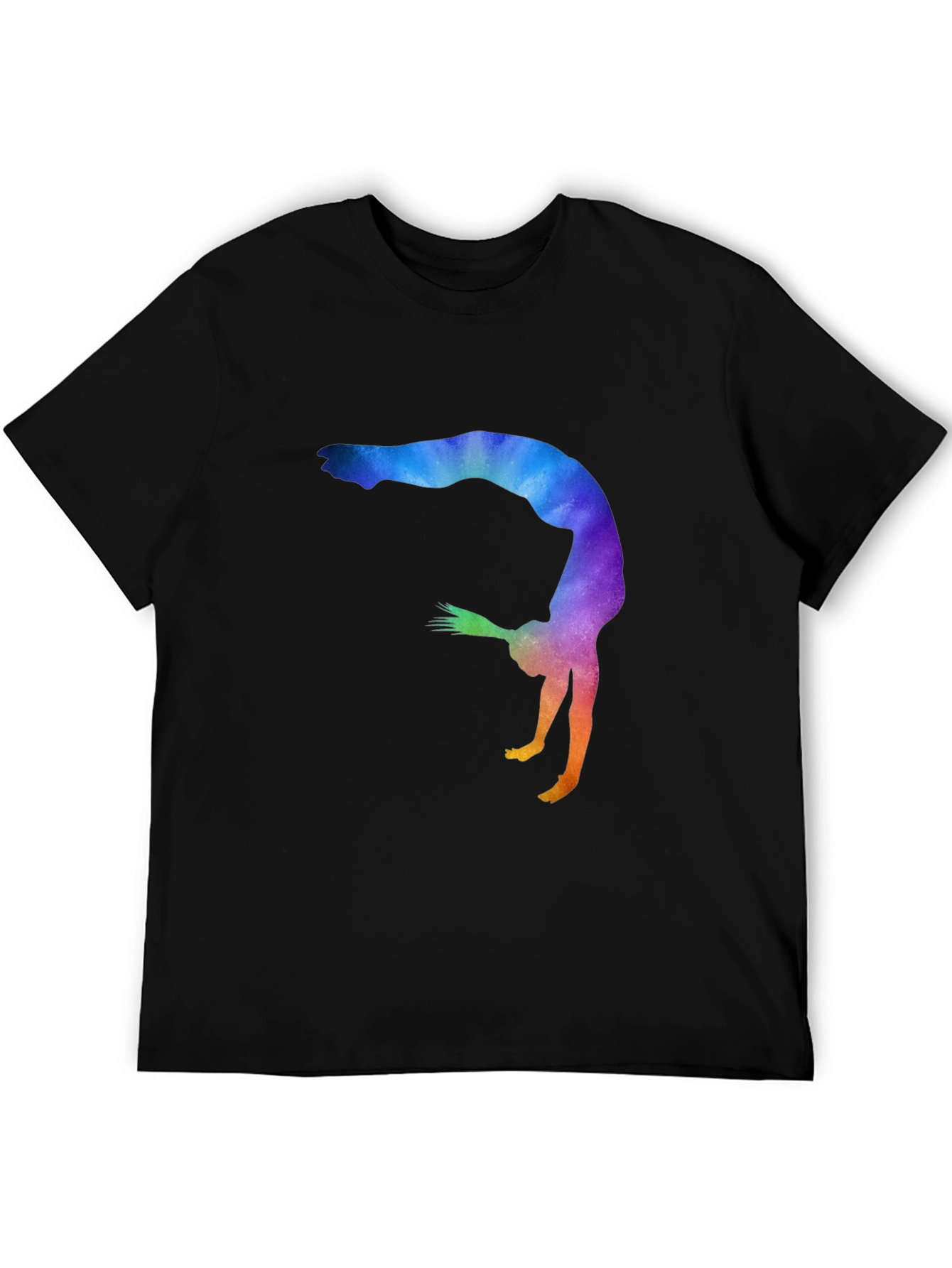 Gymnast Silhouette Graphic Tee - Black Unisex T-Shirt