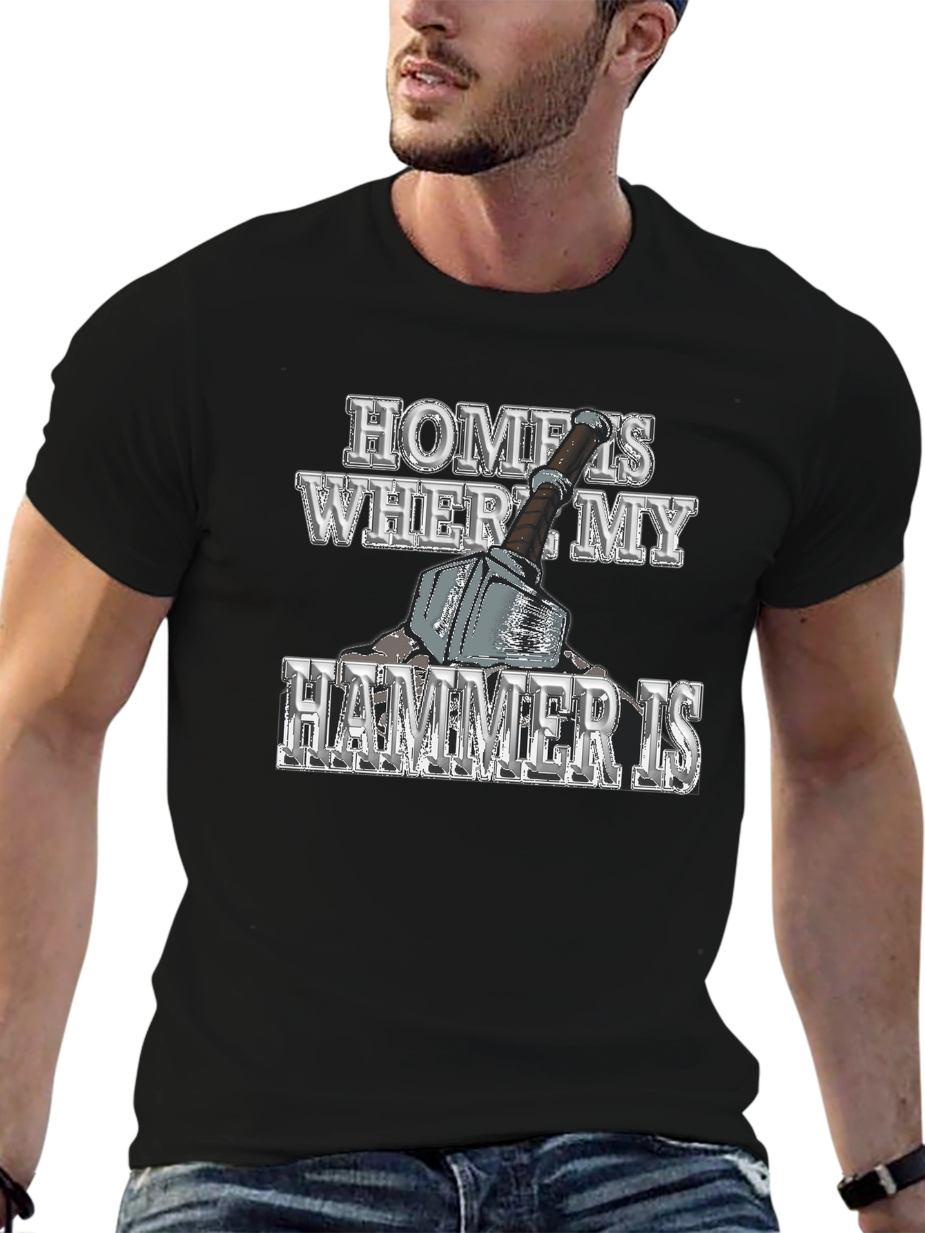 Home is Where My Hammer Is Mens Graphic T-Shirt