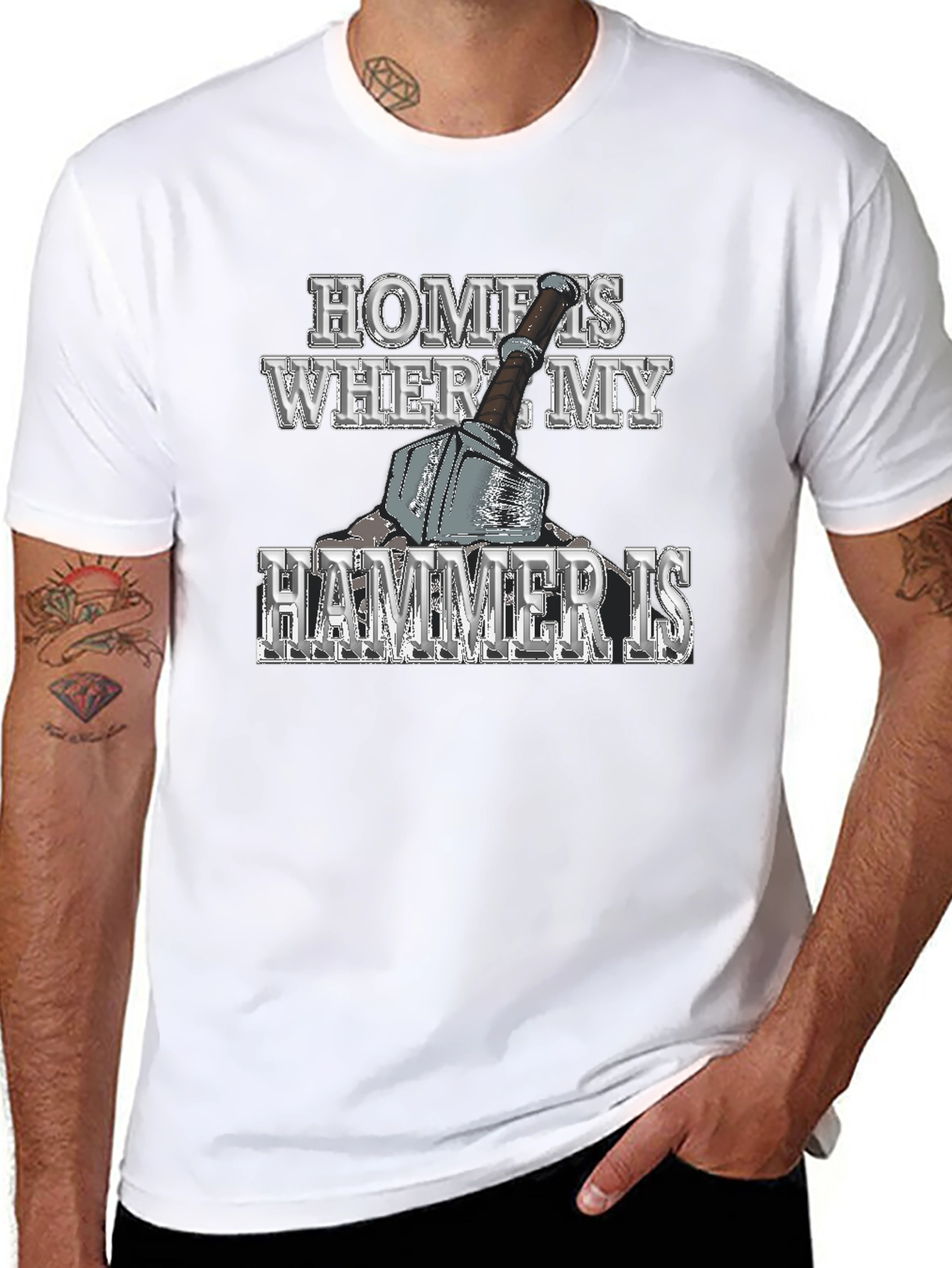 Home is Where My Hammer Is Mens Graphic T-Shirt