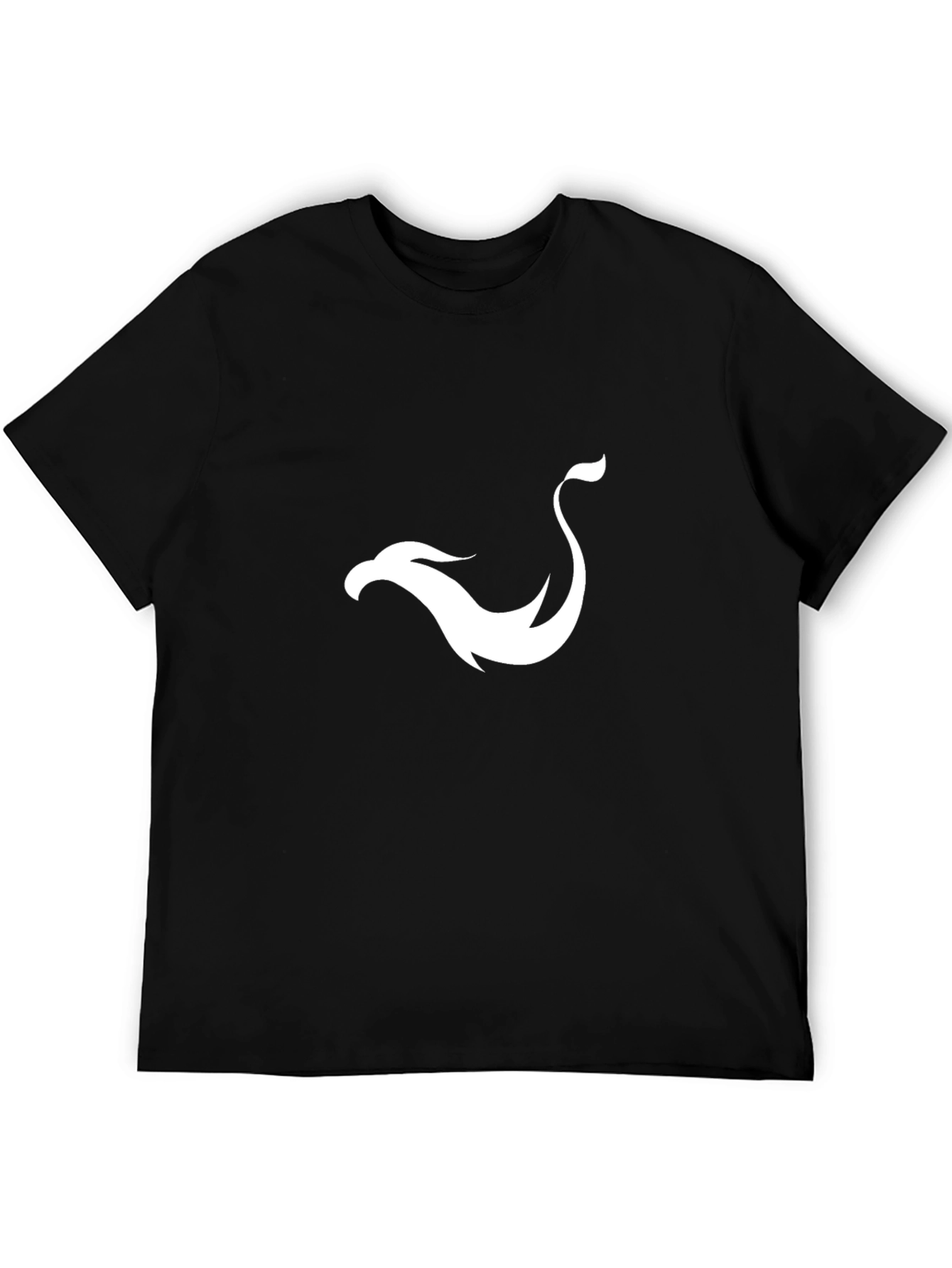 Black T-Shirt with White Phoenix Design