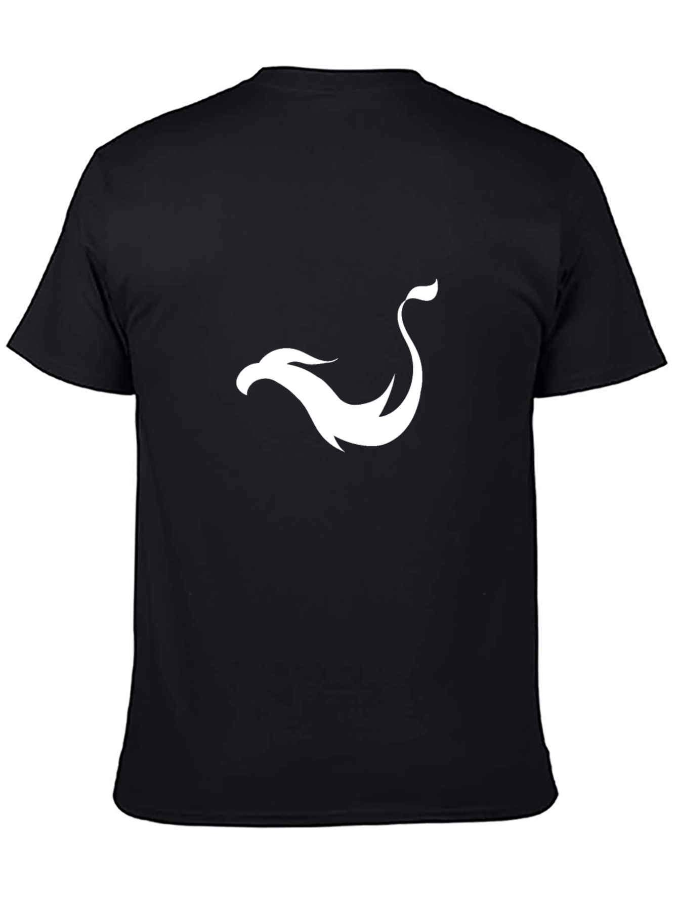 Black T-Shirt with White Phoenix Design