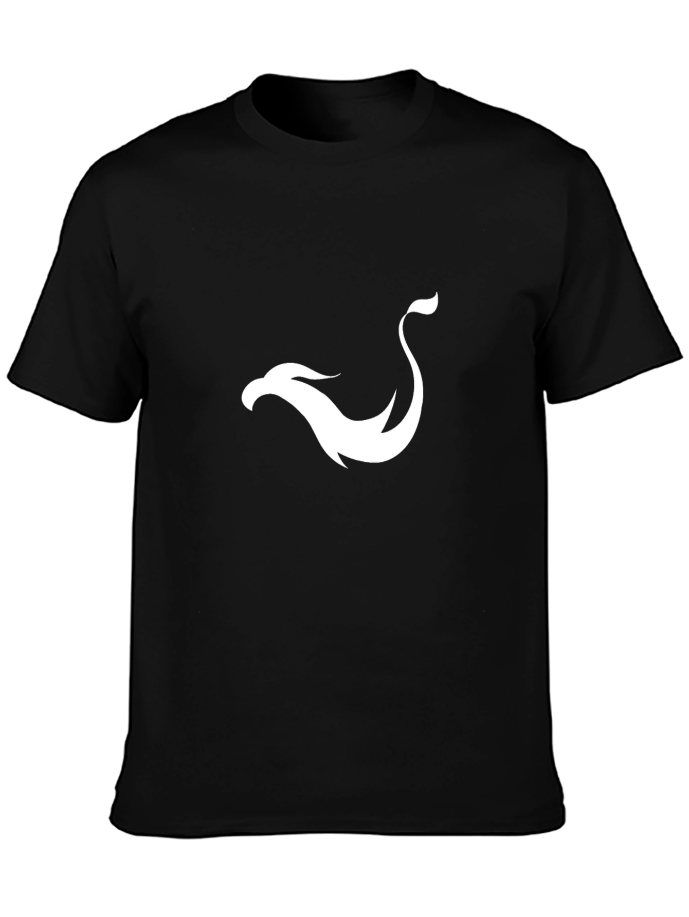 Black T-Shirt with White Phoenix Design