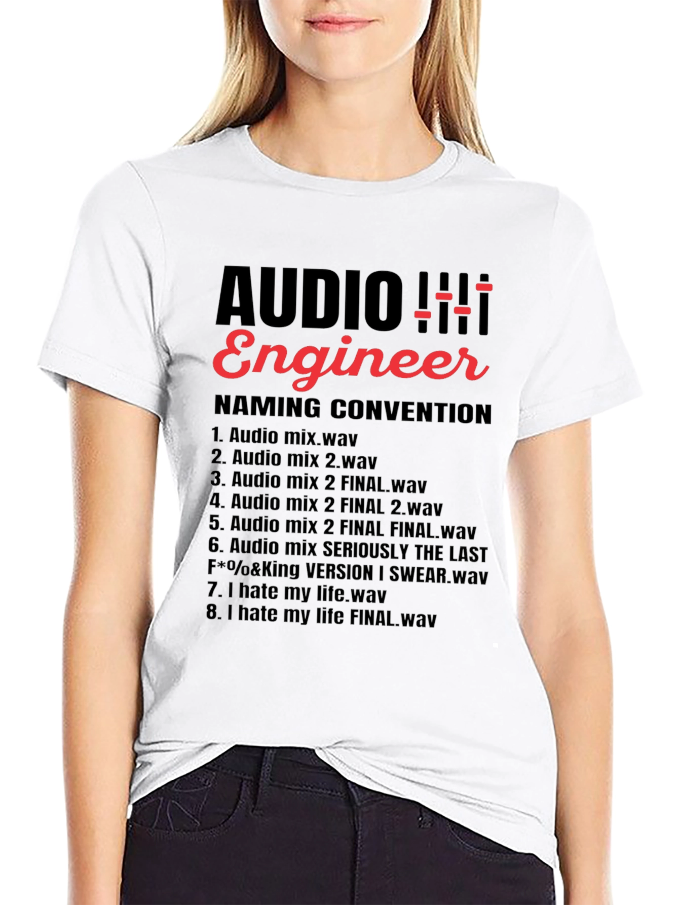 Audio Engineer Naming Convention Funny T-Shirt