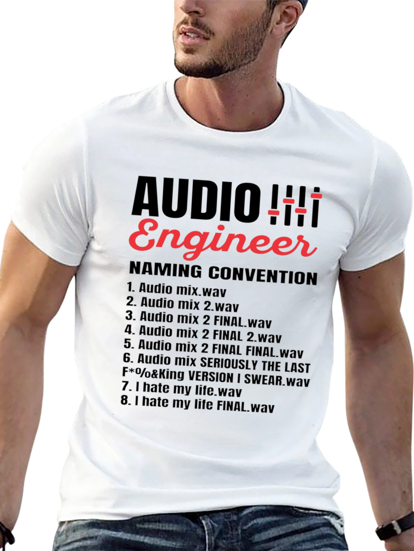Audio Engineer Naming Convention Funny T-Shirt