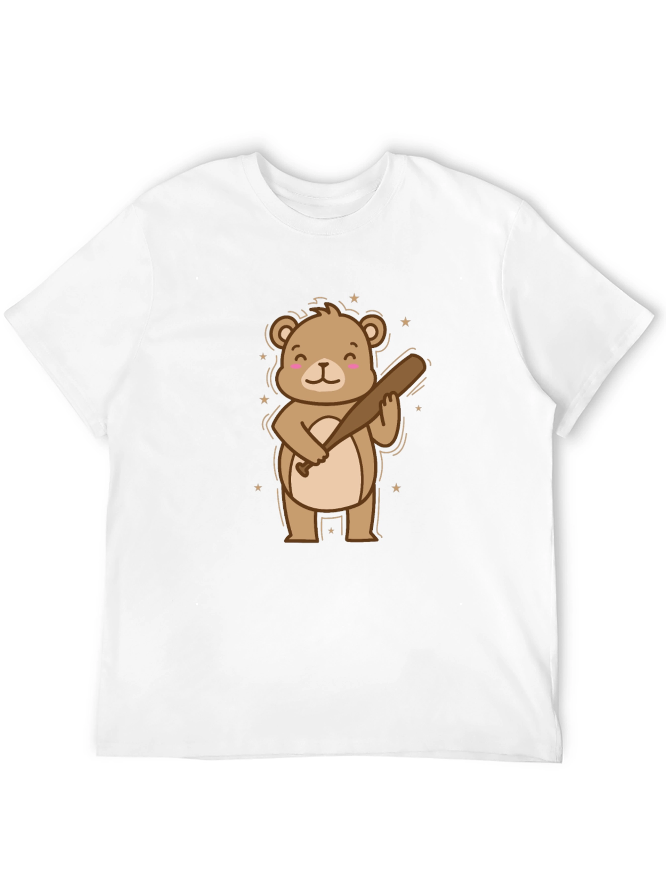 Bear With Bat T-Shirt - Graphic Tee