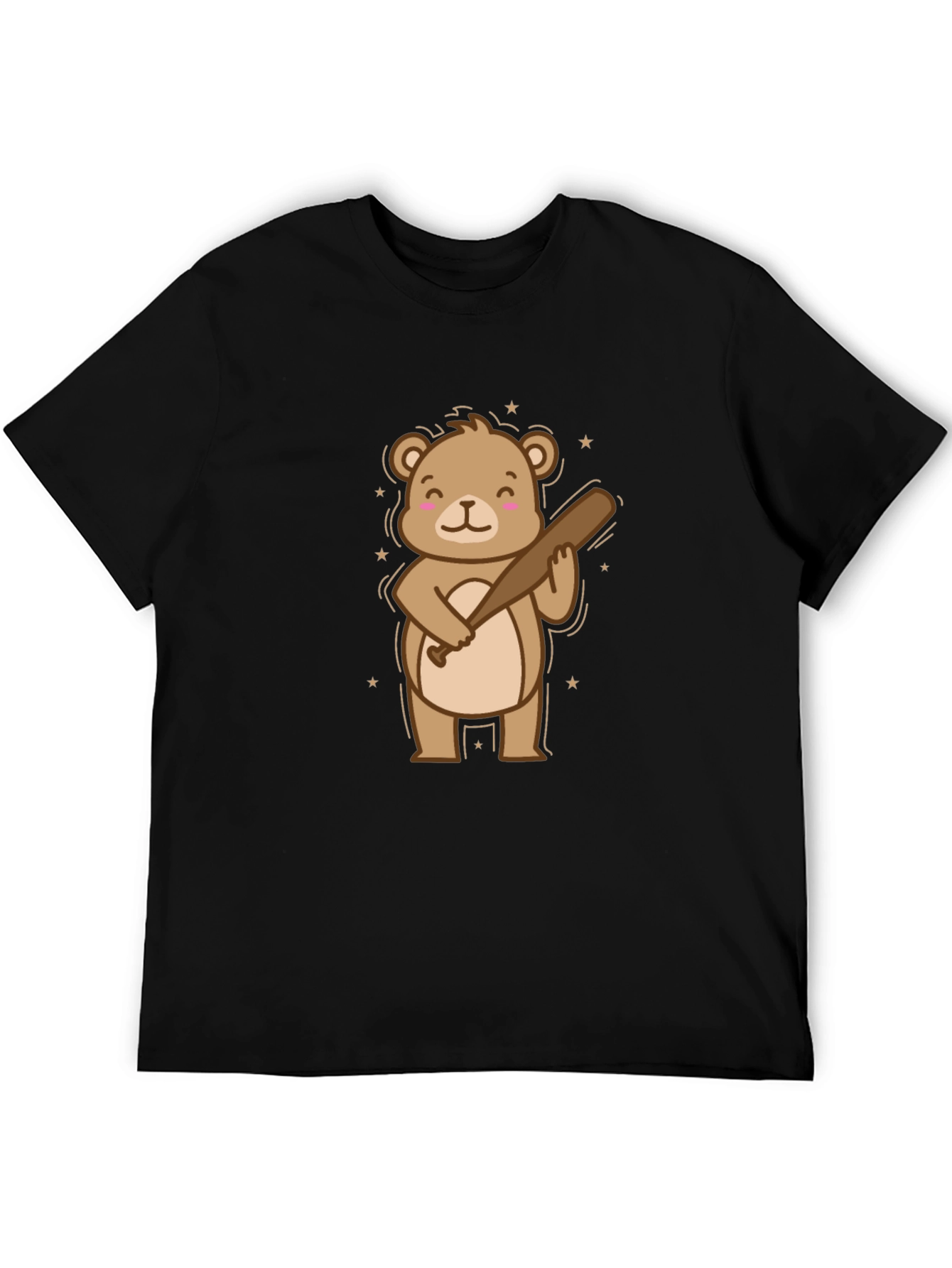 Bear With Bat T-Shirt - Graphic Tee
