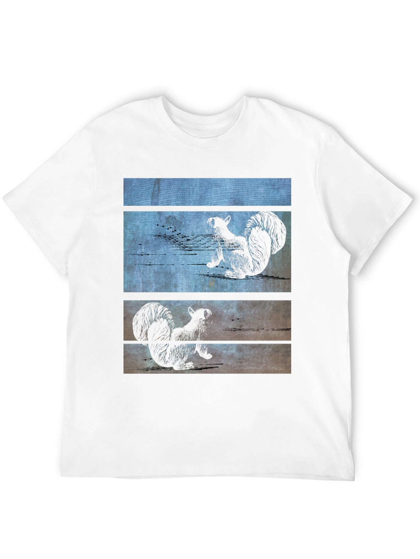 Squirrel Wood Panel Graphic Tee - Black