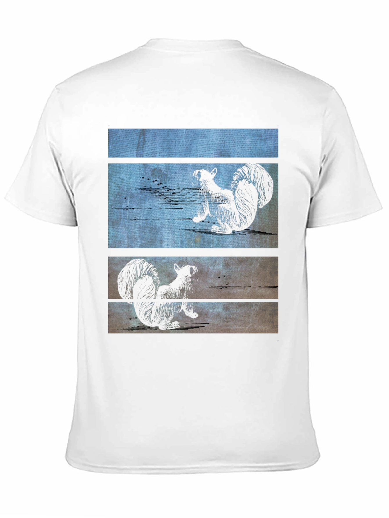 Squirrel Wood Panel Graphic Tee - Black