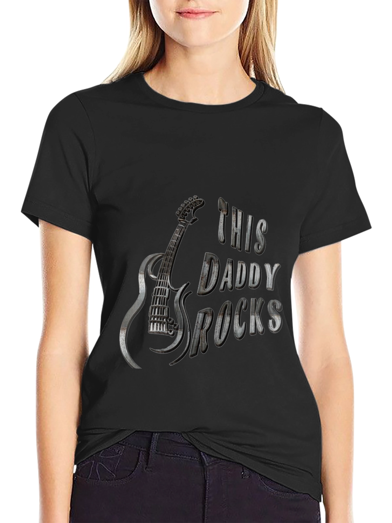 This Daddy Rocks Guitar T-Shirt
