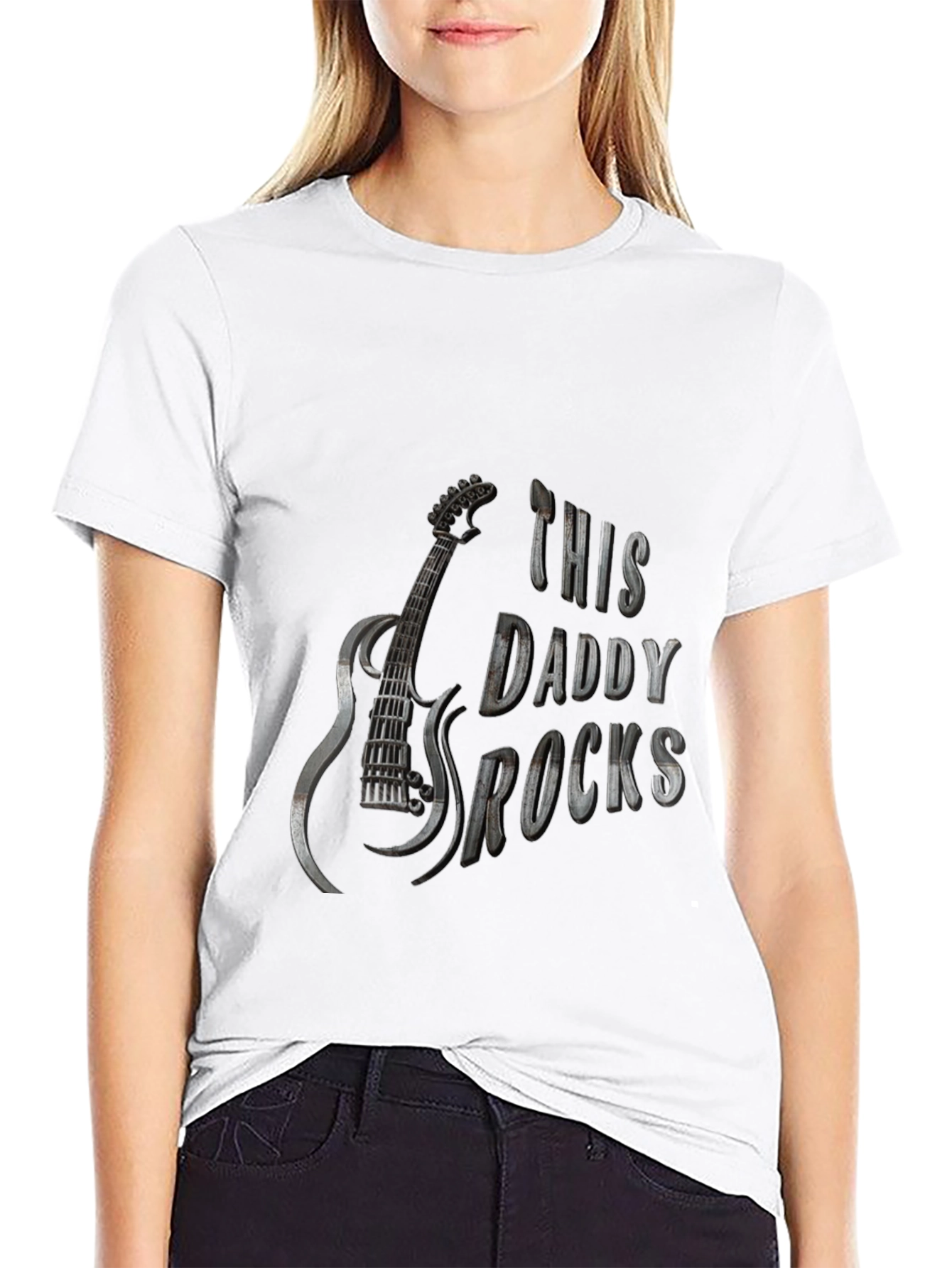 This Daddy Rocks Guitar T-Shirt