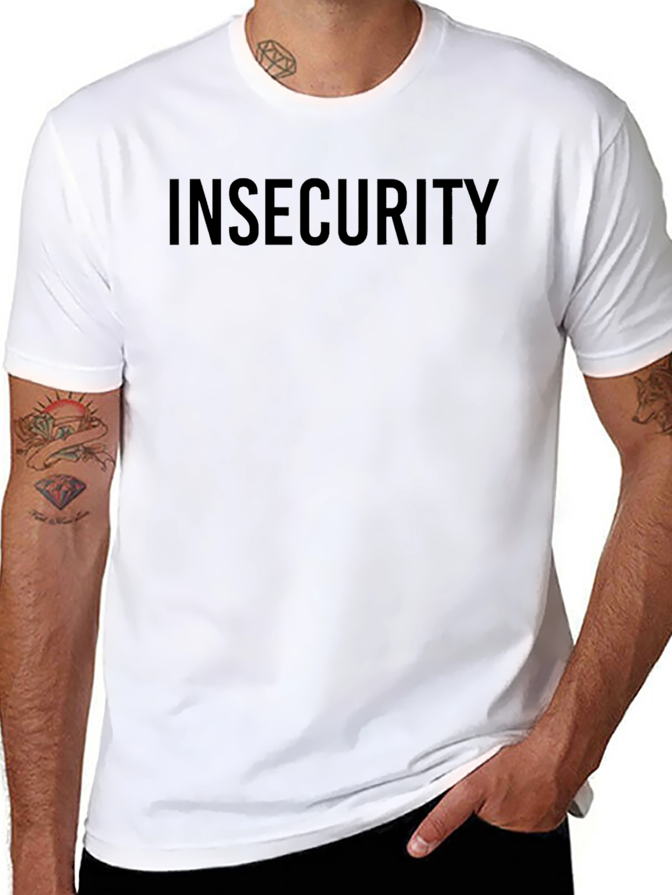 Insecurity Black T-Shirt - Minimalist Design