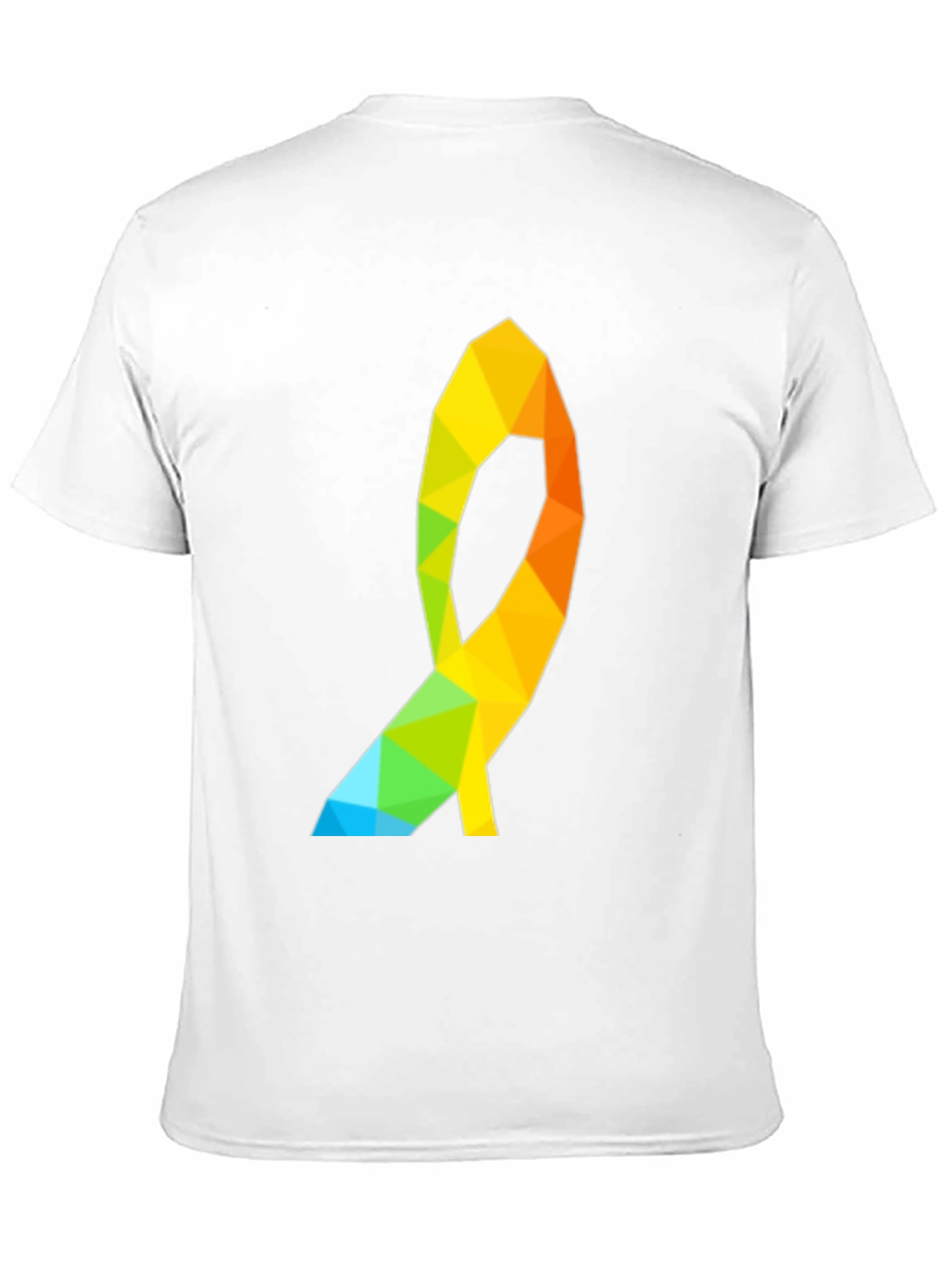 Geometric Ribbon Graphic Tee - Modern Casual Style