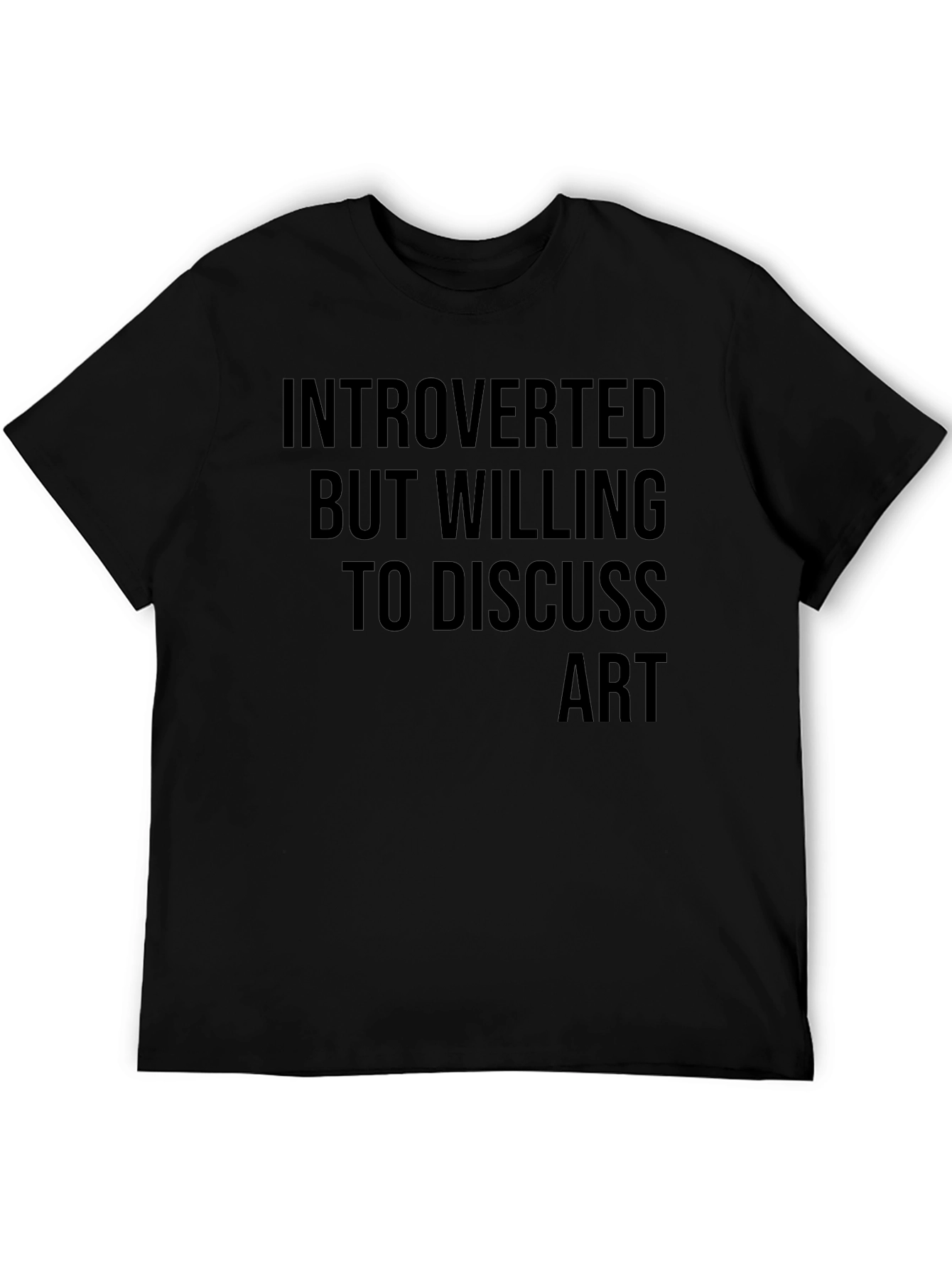 Introverted Art Lover T-Shirt - Black Graphic Tee