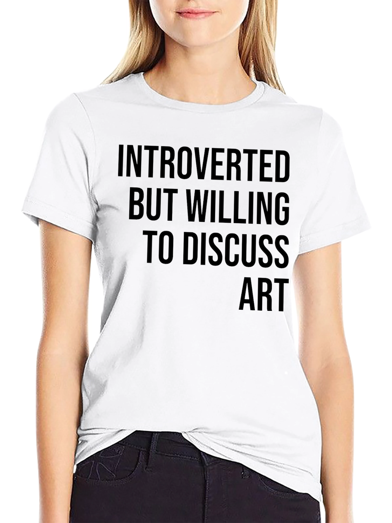 Introverted Art Lover T-Shirt - Black Graphic Tee