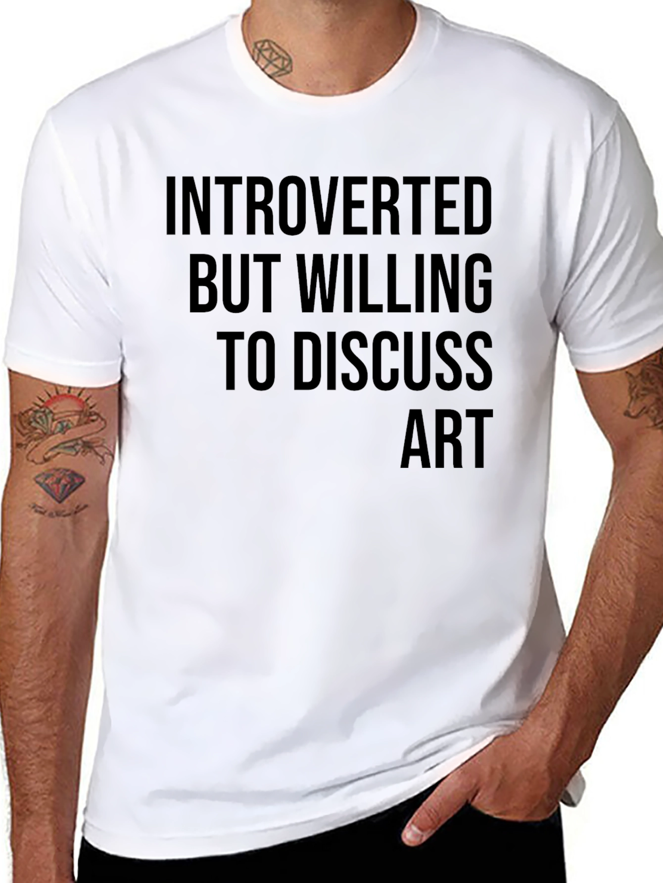 Introverted Art Lover T-Shirt - Black Graphic Tee