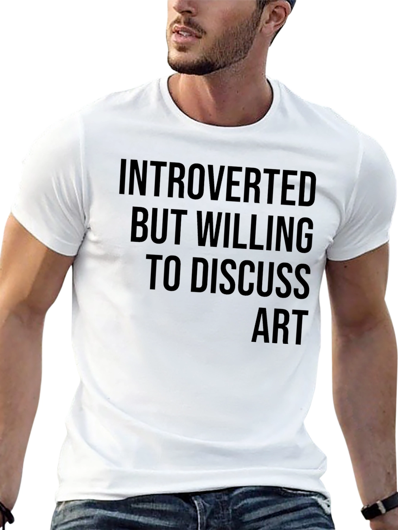 Introverted Art Lover T-Shirt - Black Graphic Tee