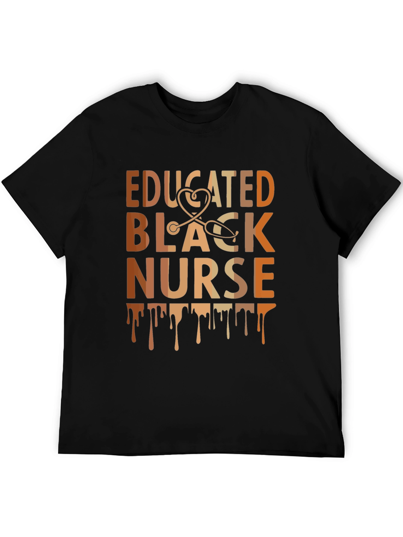 Educated Black Nurse Tee - Stylish Graphic T-Shirt