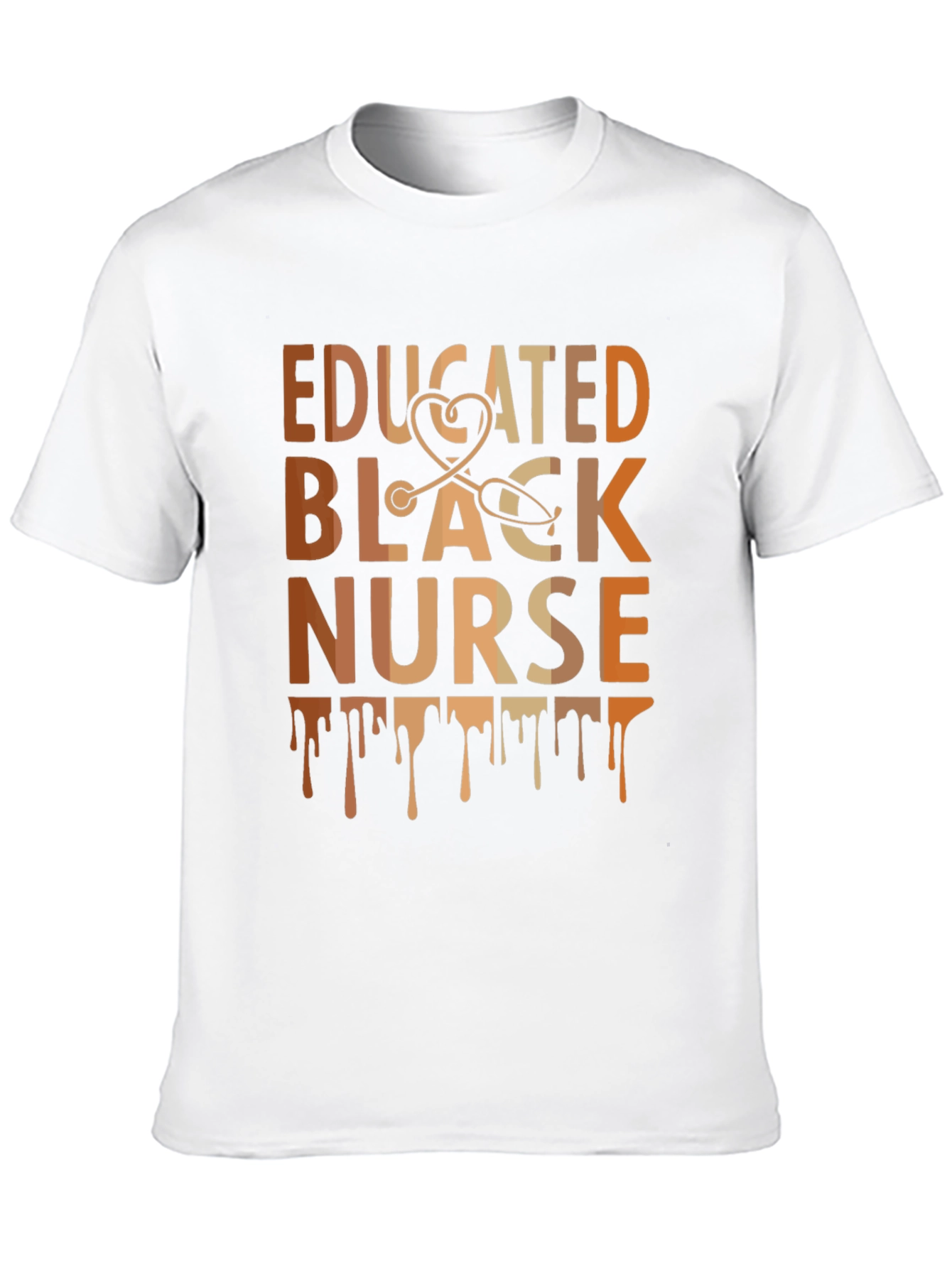 Educated Black Nurse Tee - Stylish Graphic T-Shirt