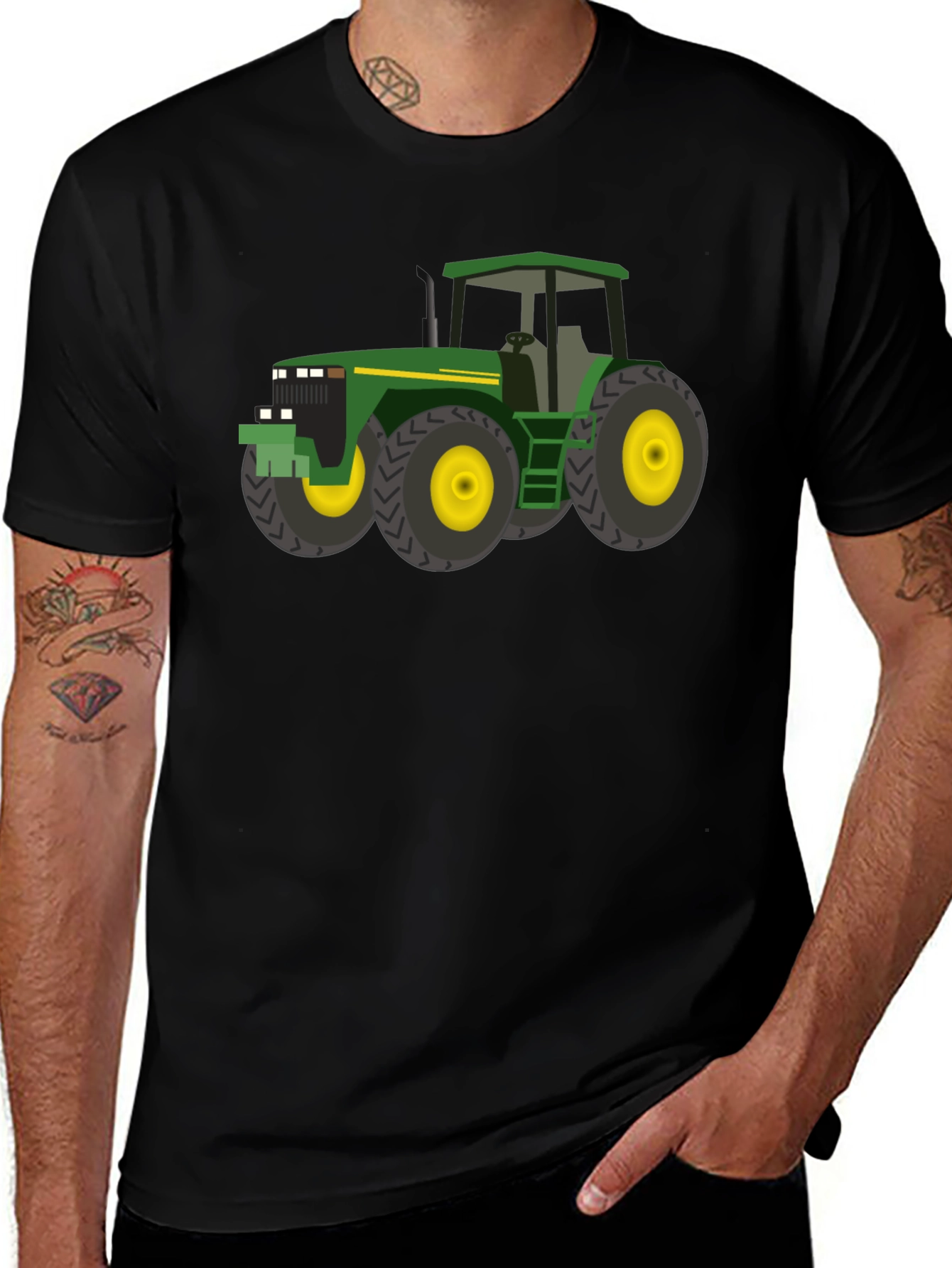 Green Tractor Graphic Tee - Farm Life Style