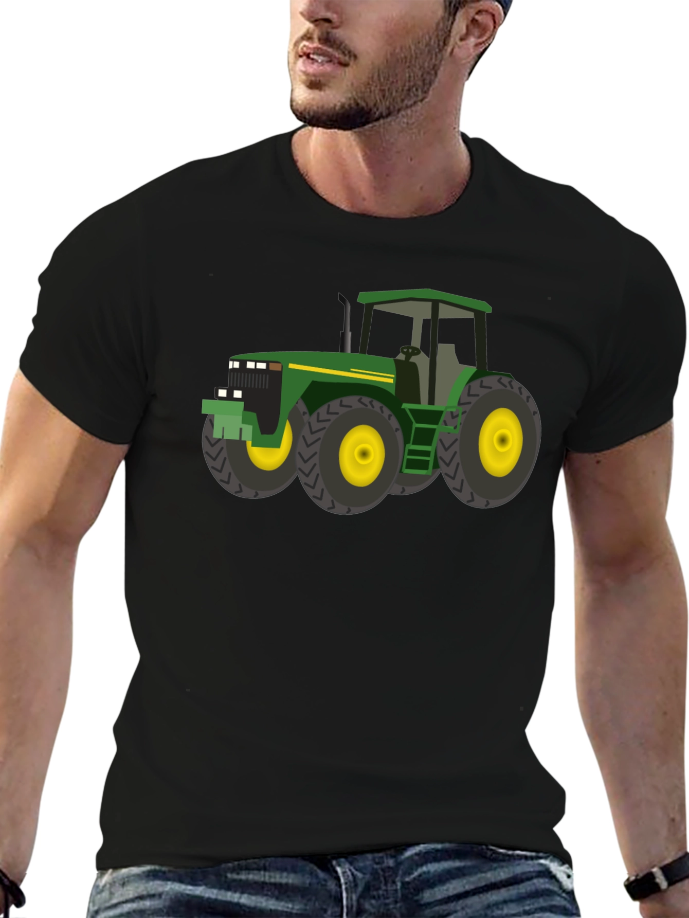 Green Tractor Graphic Tee - Farm Life Style