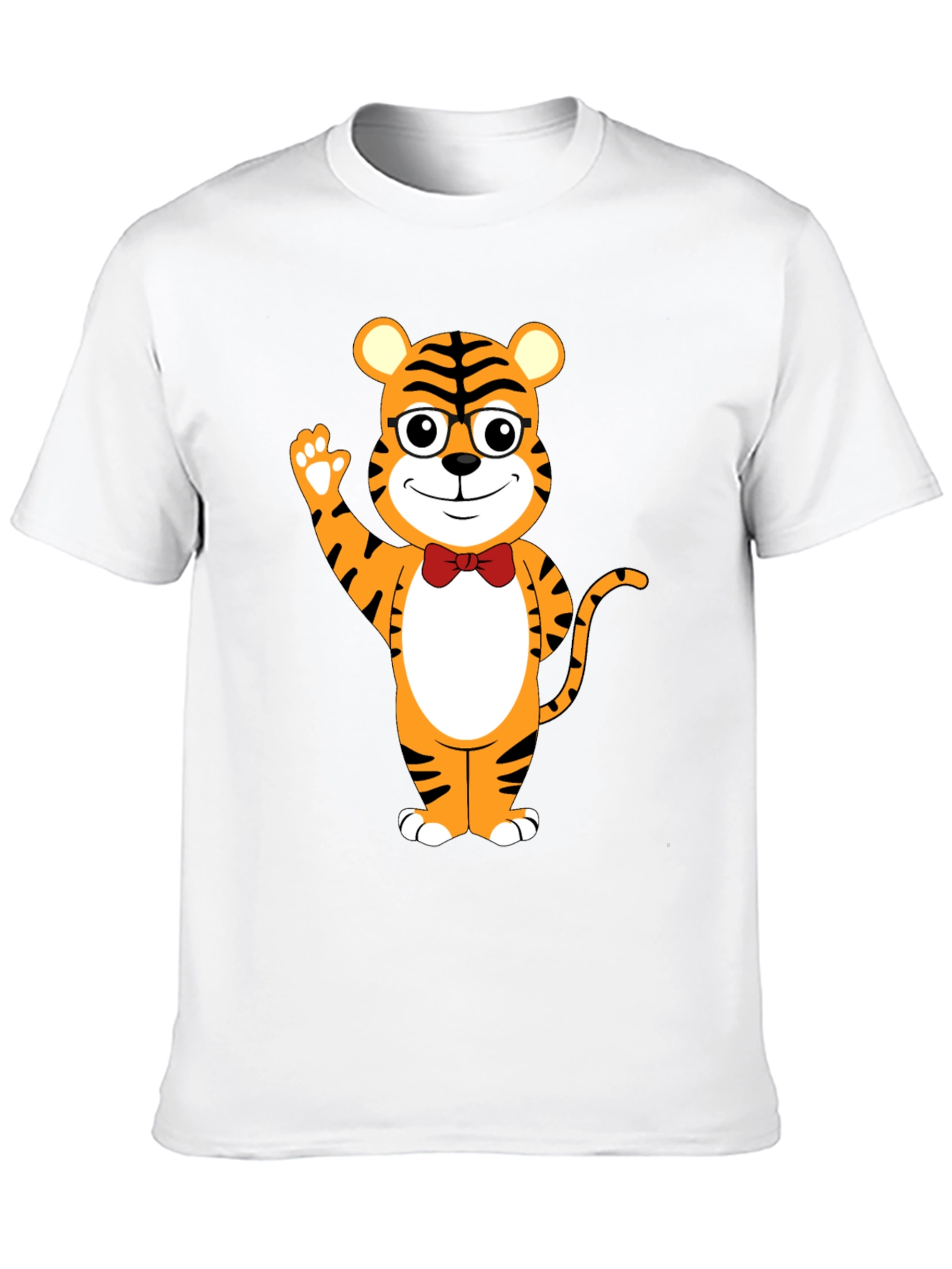 Tiger Cartoon Graphic Black T-Shirt