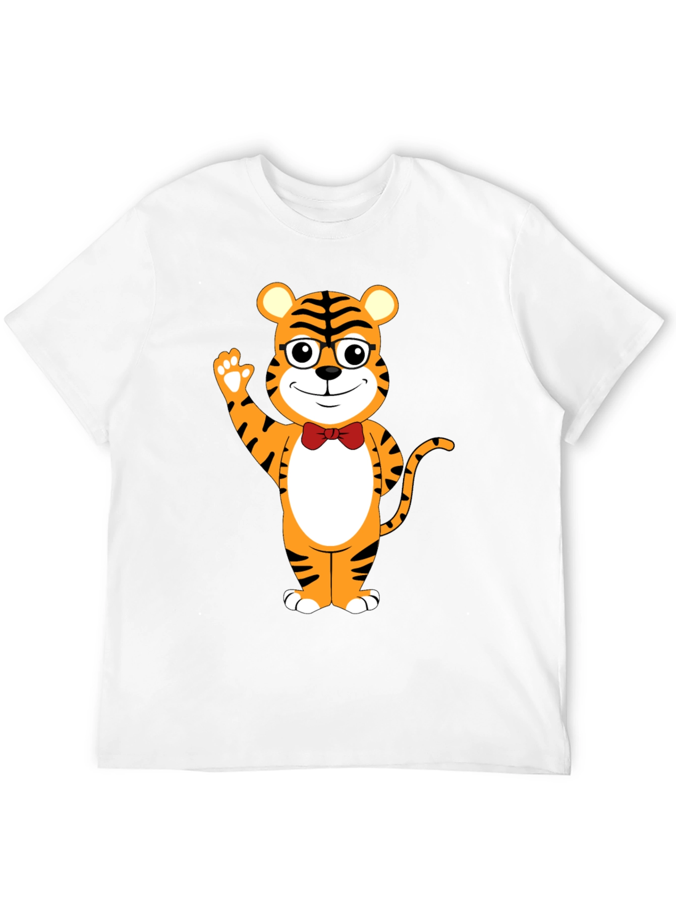 Tiger Cartoon Graphic Black T-Shirt