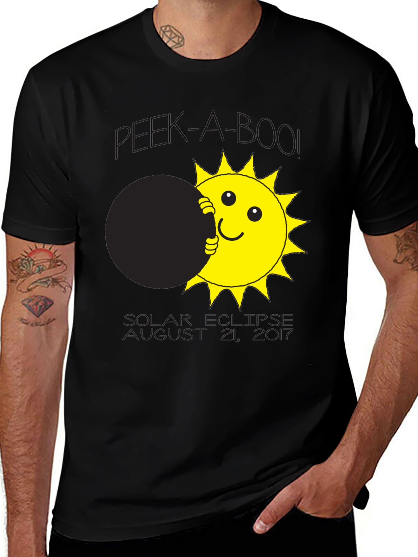 Solar Eclipse T-Shirt Peek-A-Boo Sun