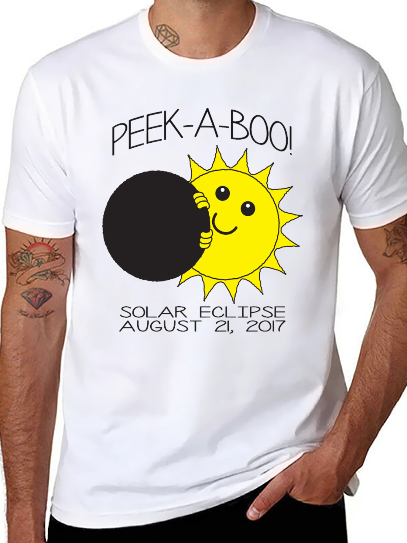 Solar Eclipse T-Shirt Peek-A-Boo Sun