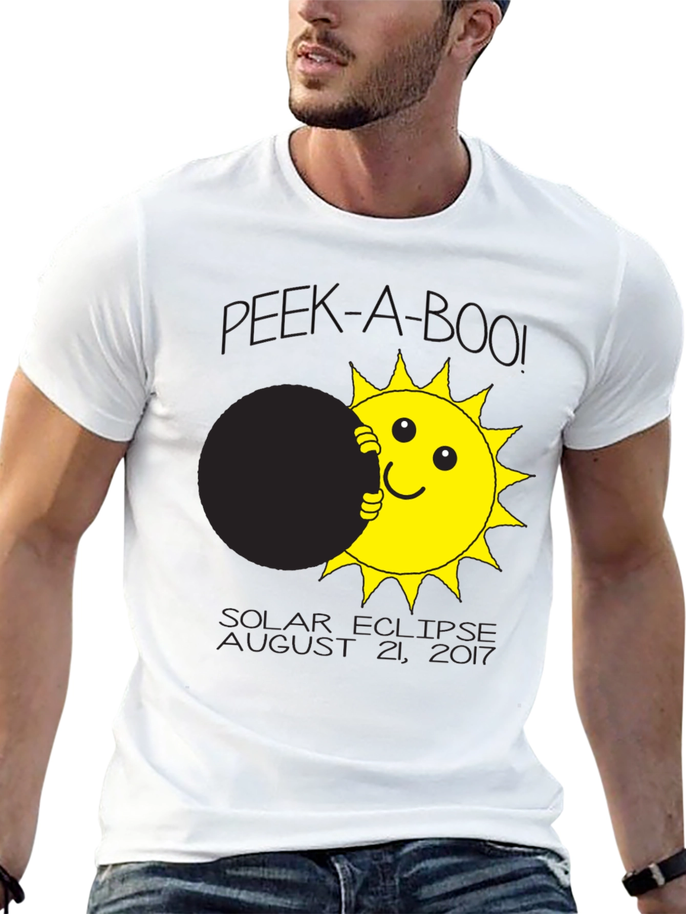 Solar Eclipse T-Shirt Peek-A-Boo Sun