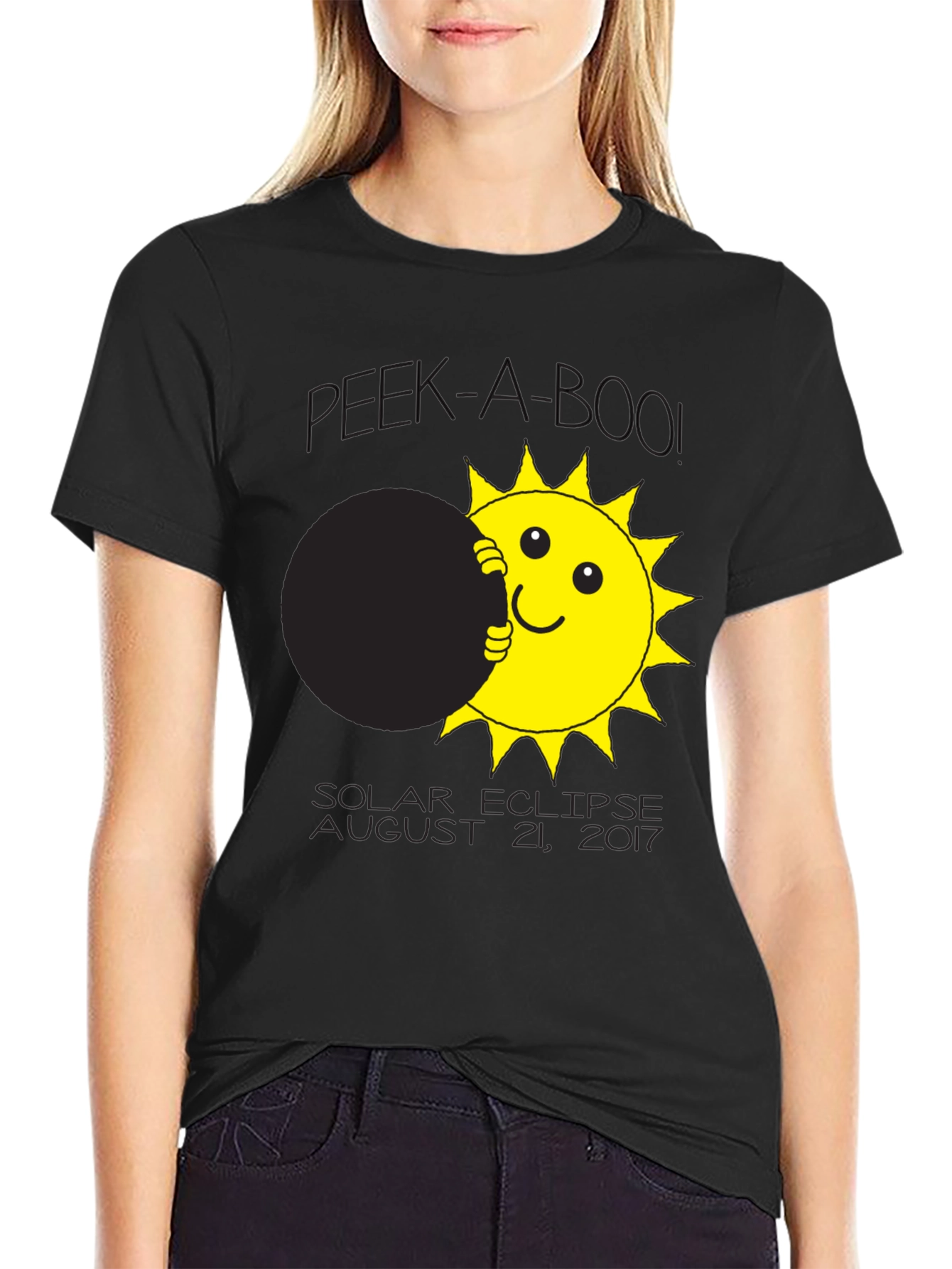 Solar Eclipse T-Shirt Peek-A-Boo Sun