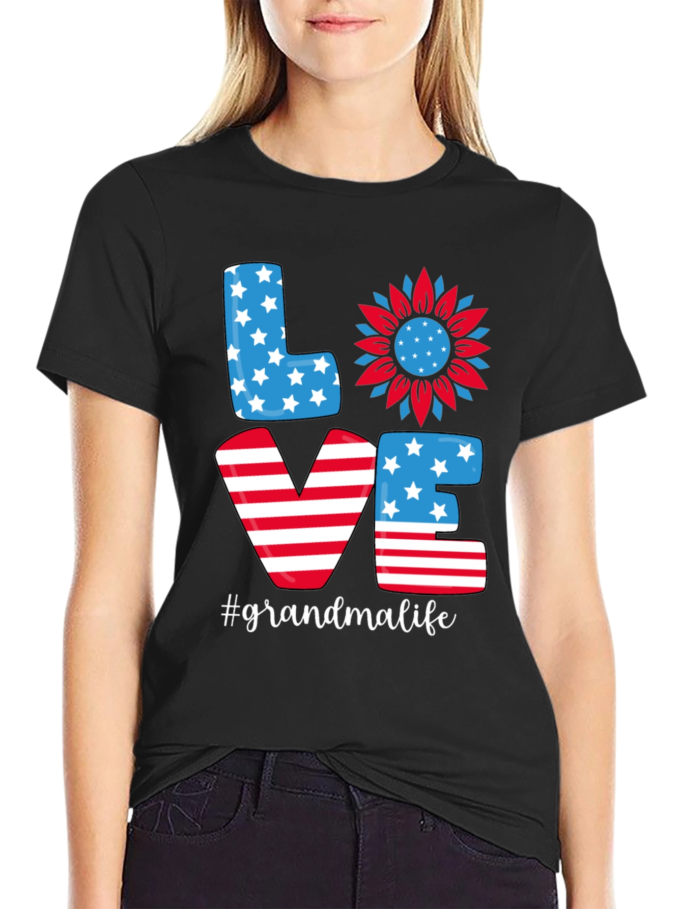 Grandma Life Patriotic T-Shirt