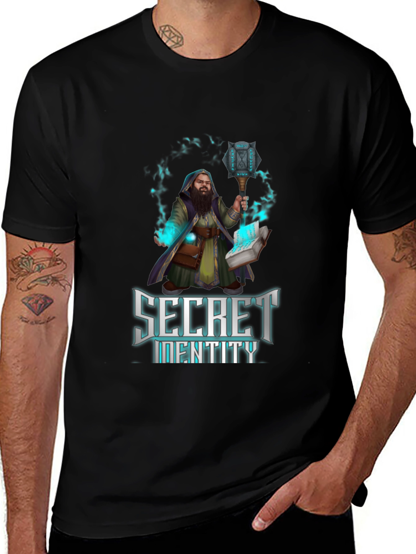 Secret Identity Graphic T-Shirt - Wizard Design