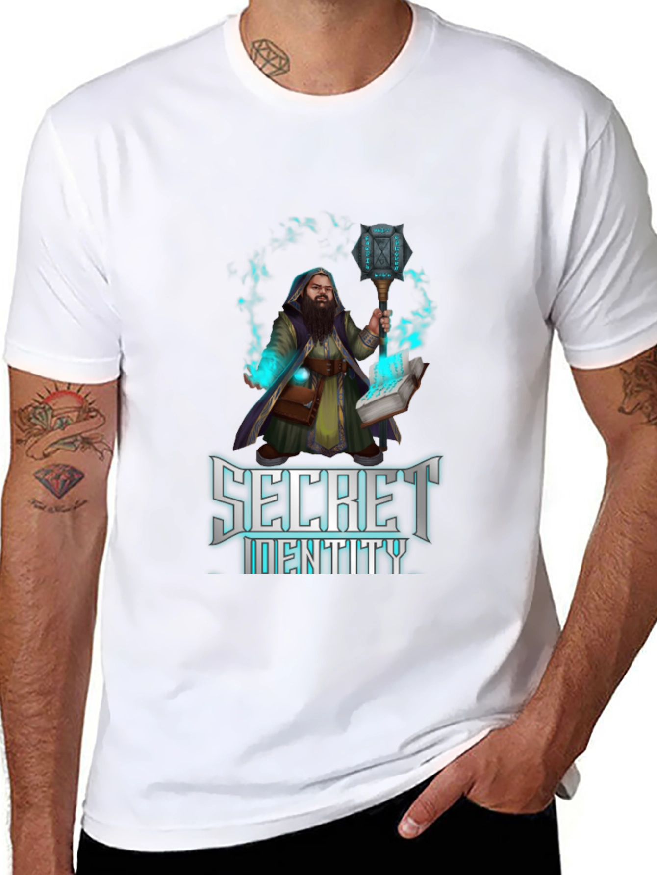 Secret Identity Graphic T-Shirt - Wizard Design