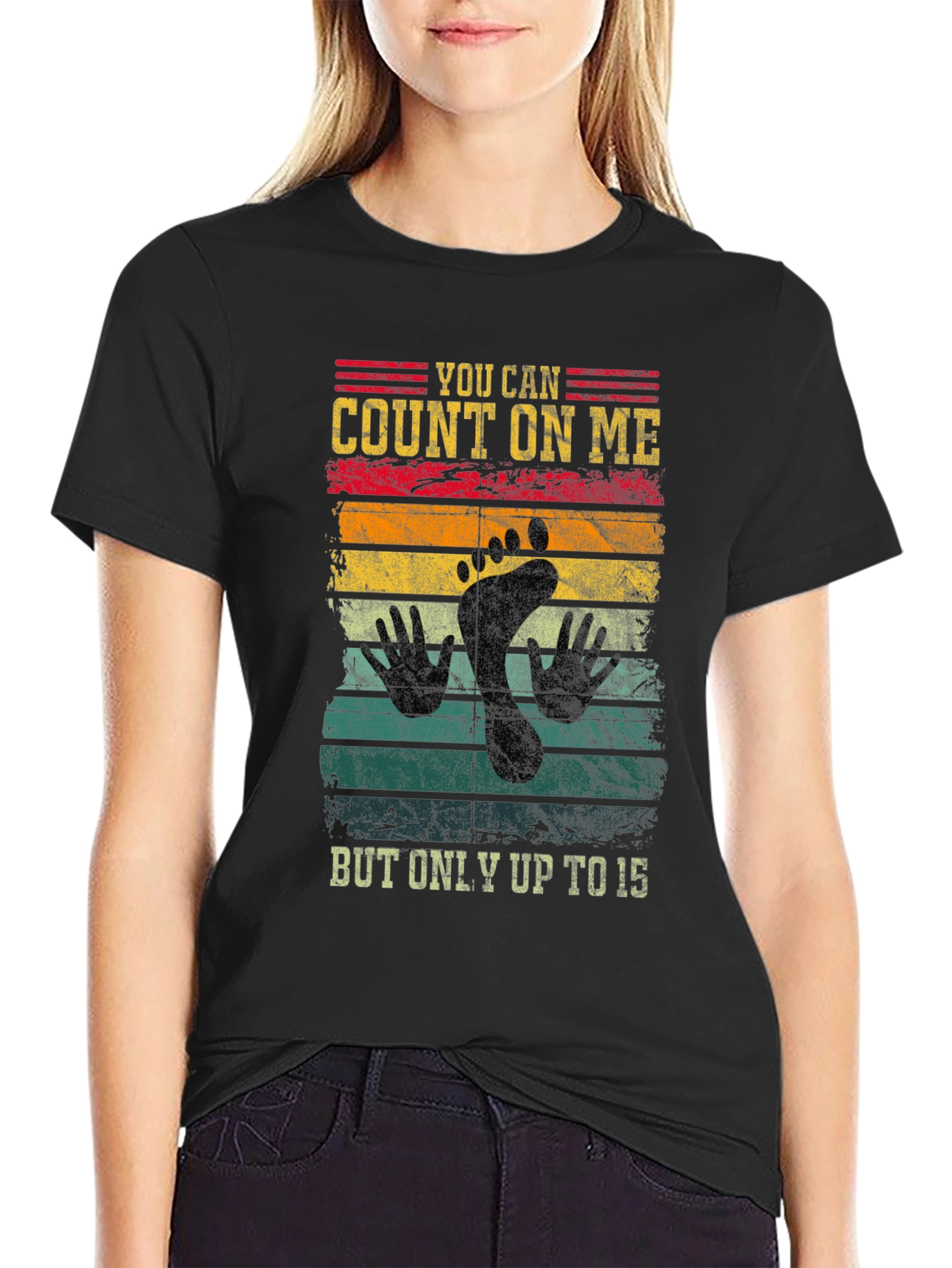 Count On Me Footprint Graphic T-Shirt