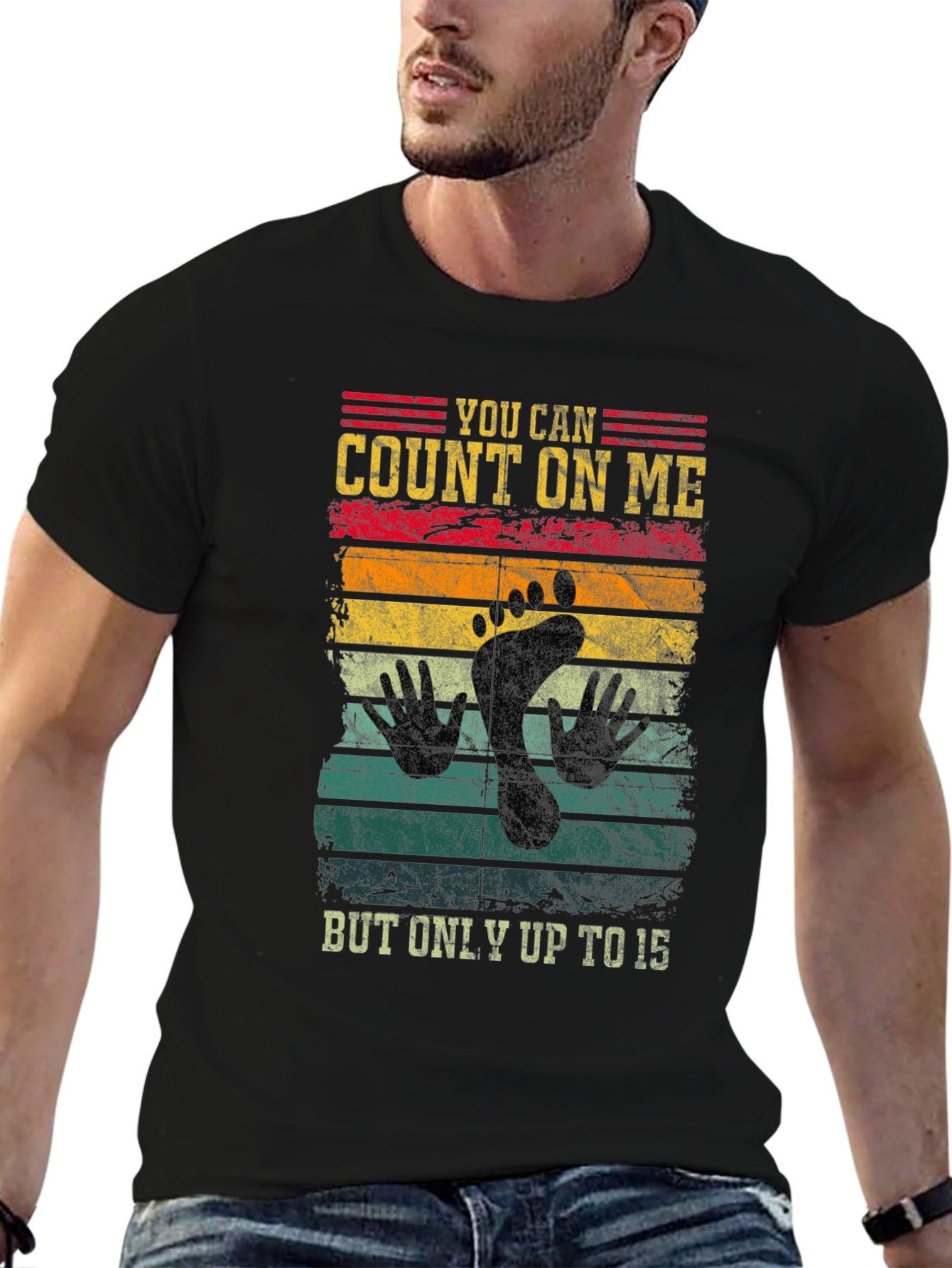 Count On Me Footprint Graphic T-Shirt