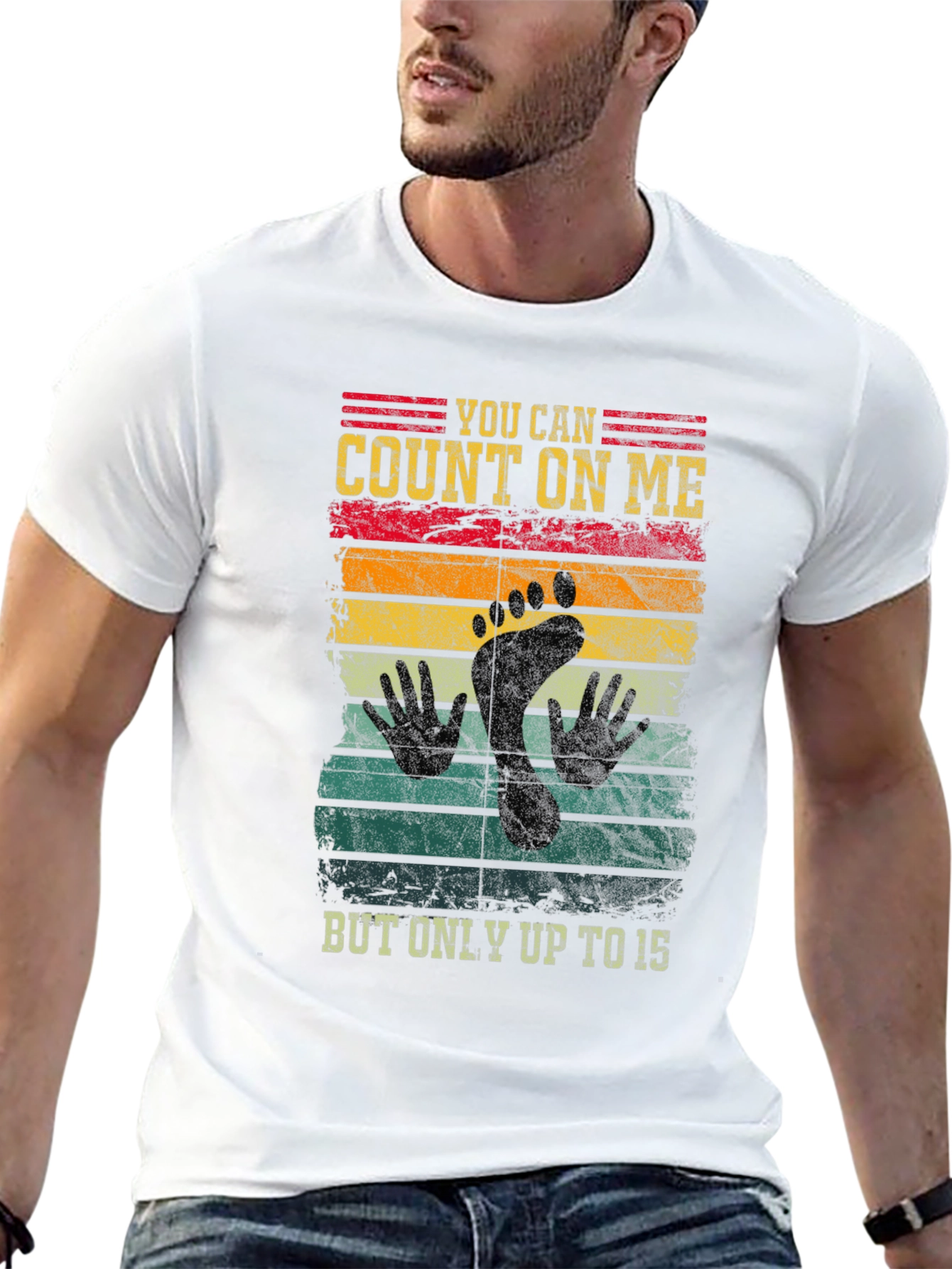 Count On Me Footprint Graphic T-Shirt