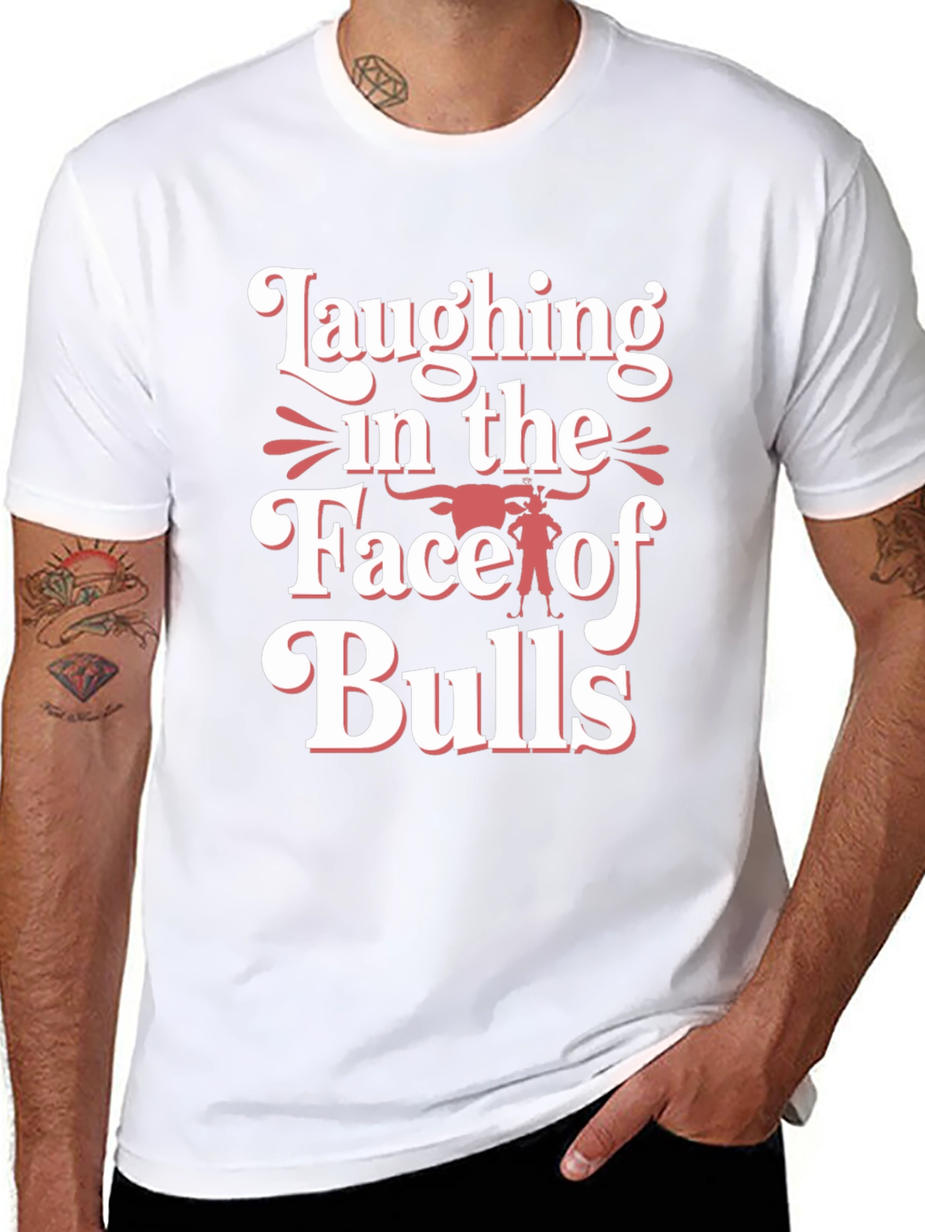 Laughing In The Face Of Bulls Graphic T-Shirt