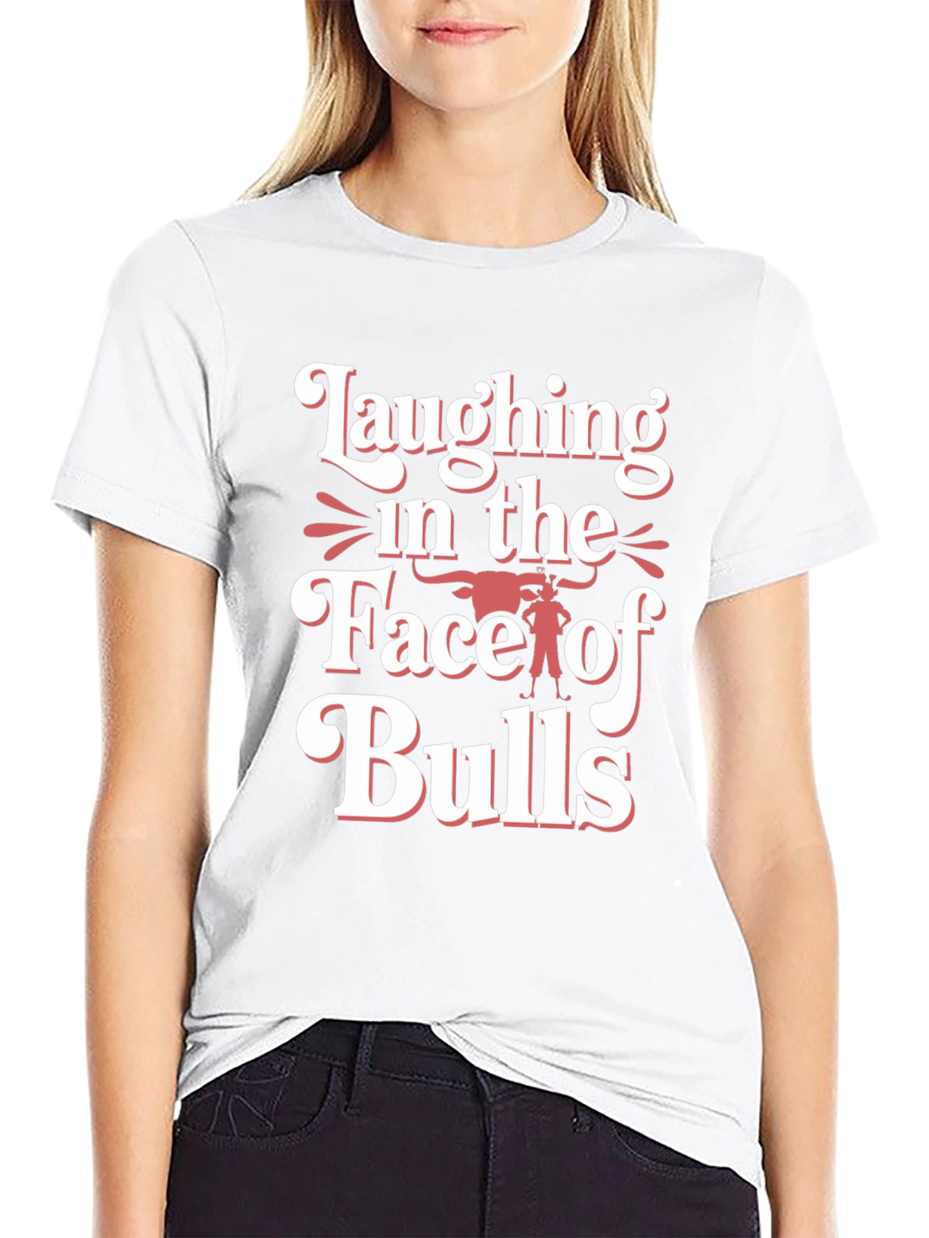 Laughing In The Face Of Bulls Graphic T-Shirt