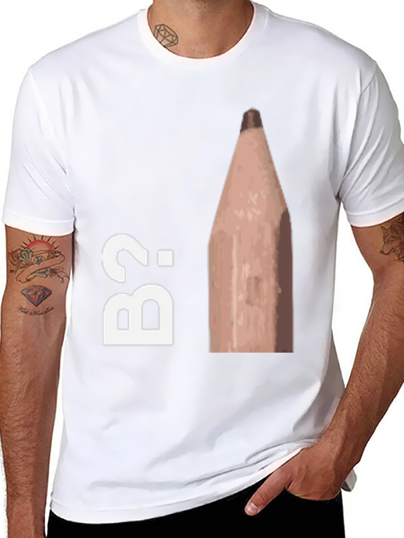B2 Pencil Humor Graphic Tee