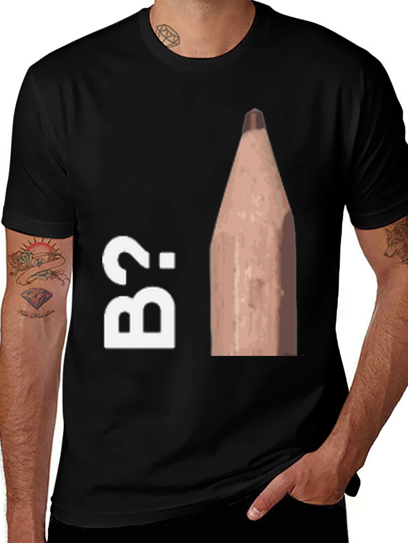 B2 Pencil Humor Graphic Tee