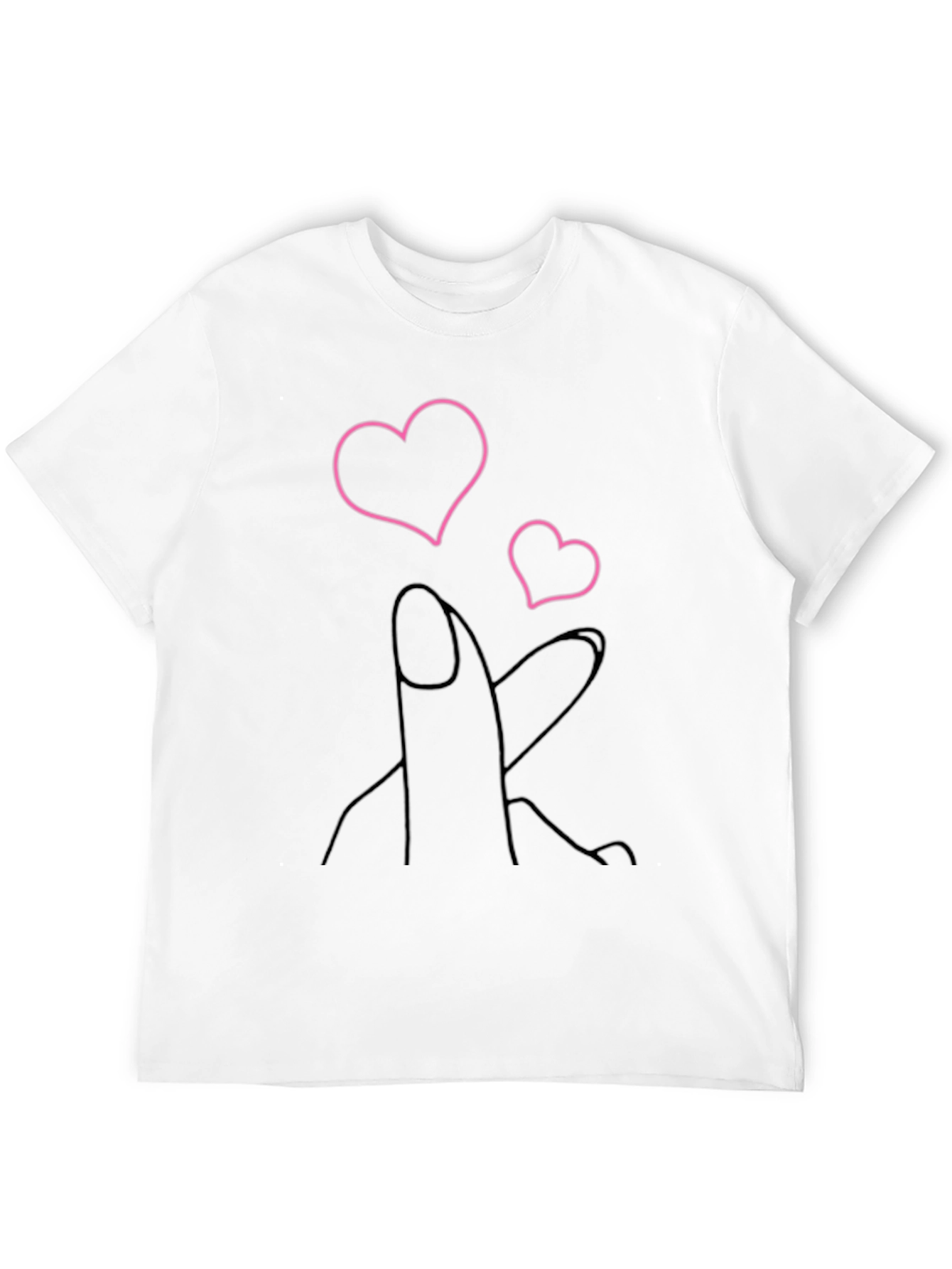 Heart Fingers Graphic Tee - Stylish & Trendy