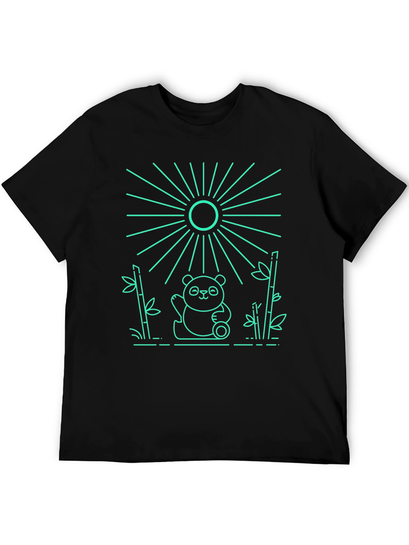 Panda Bamboo Graphic Tee - Cool Design