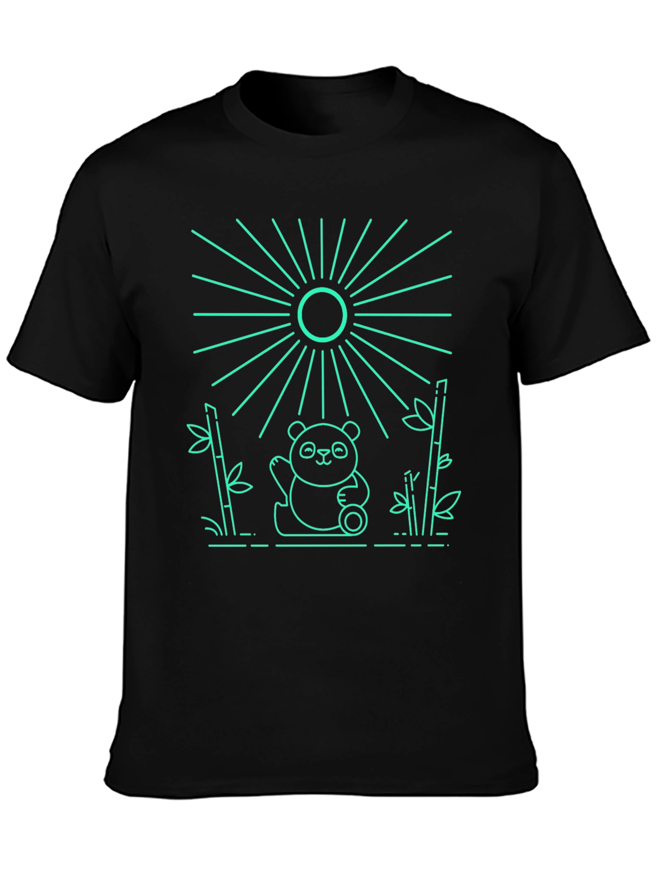 Panda Bamboo Graphic Tee - Cool Design