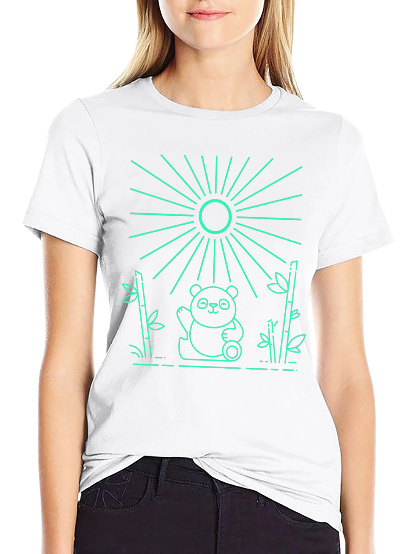 Panda Bamboo Graphic Tee - Cool Design