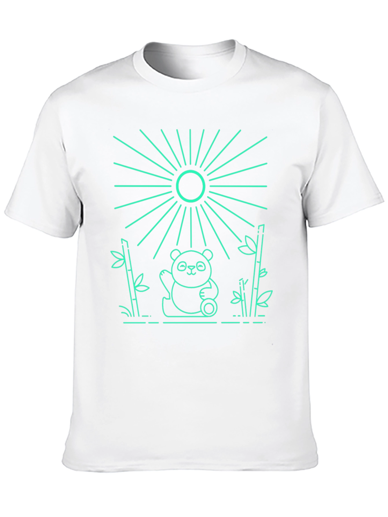 Panda Bamboo Graphic Tee - Cool Design