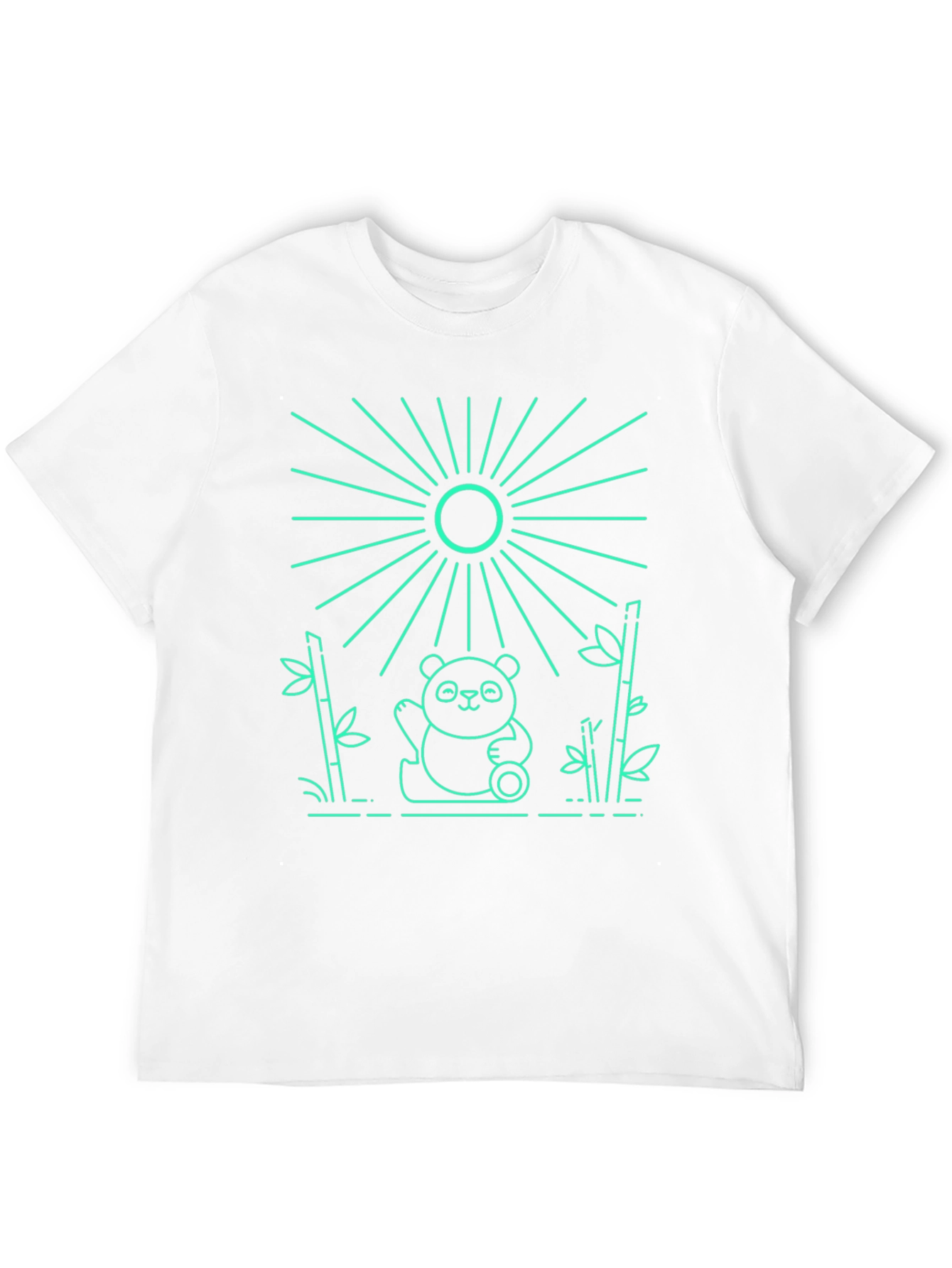 Panda Bamboo Graphic Tee - Cool Design