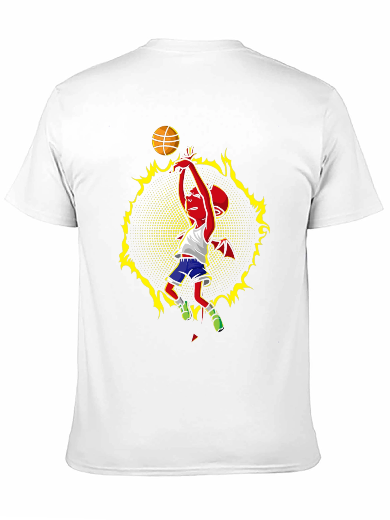 Fiery Devil Basketball Graphic Tee