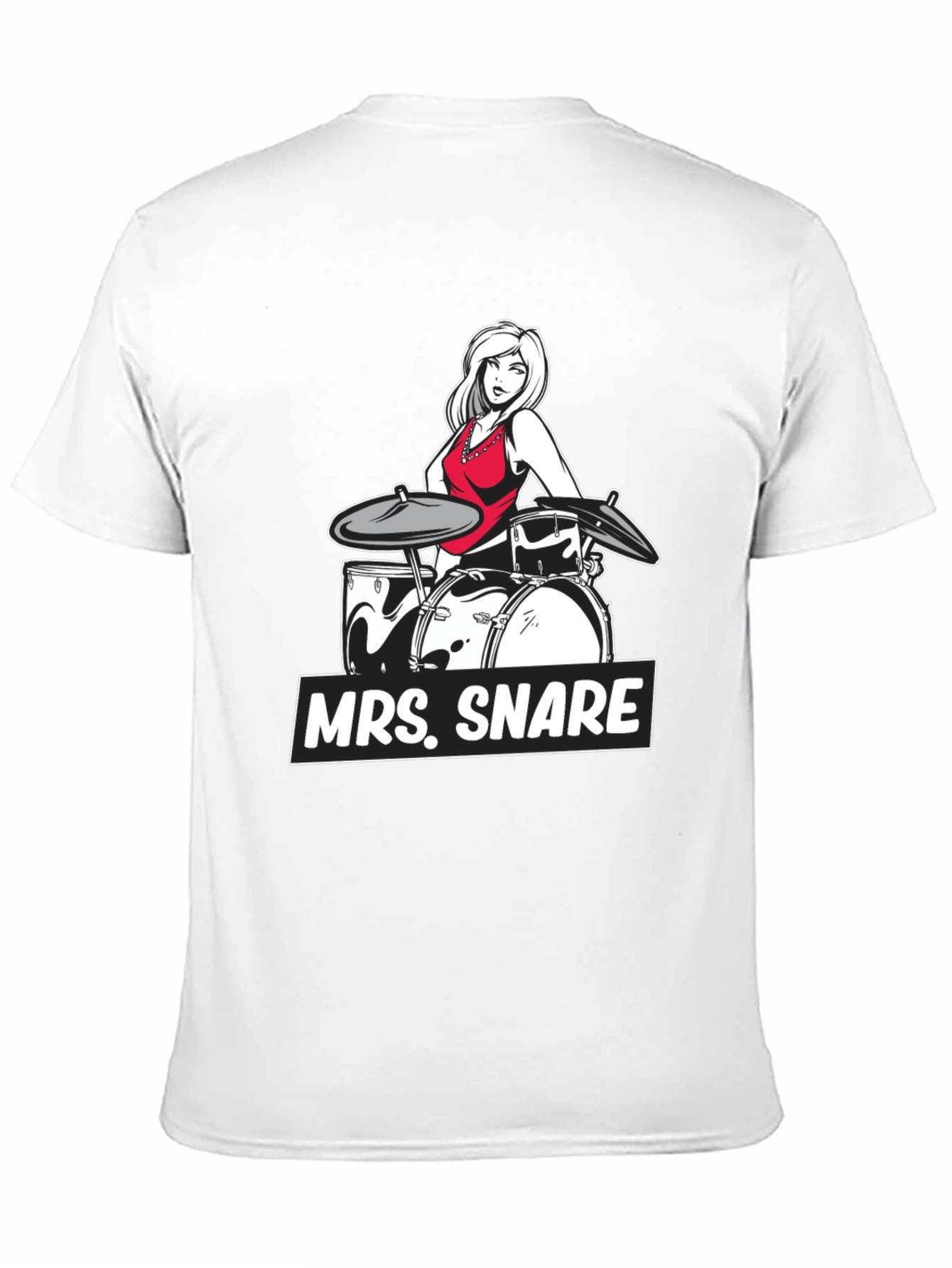 Mrs. Snare Drummer Graphic Tee - Black Cotton T-Shirt