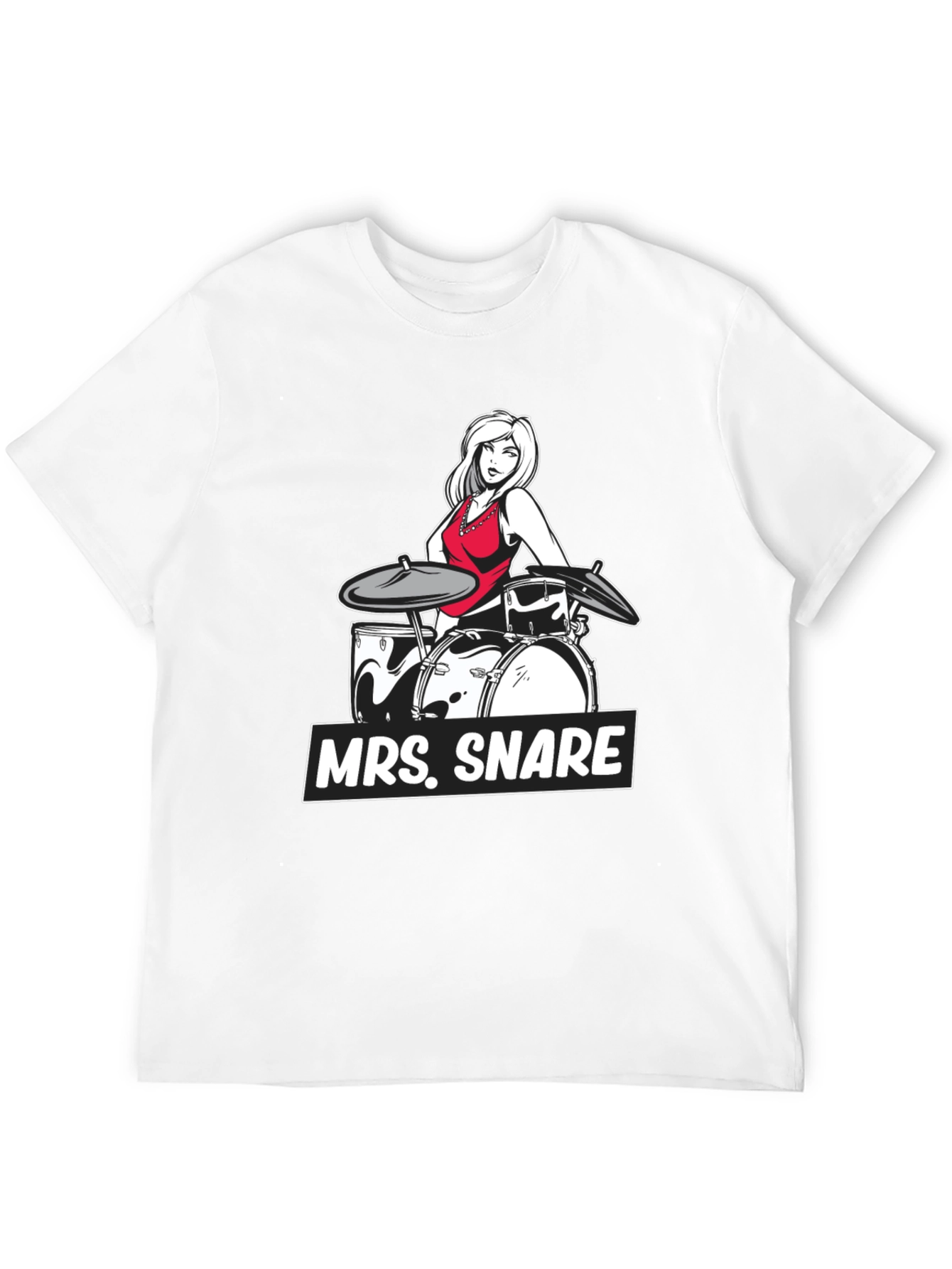 Mrs. Snare Drummer Graphic Tee - Black Cotton T-Shirt