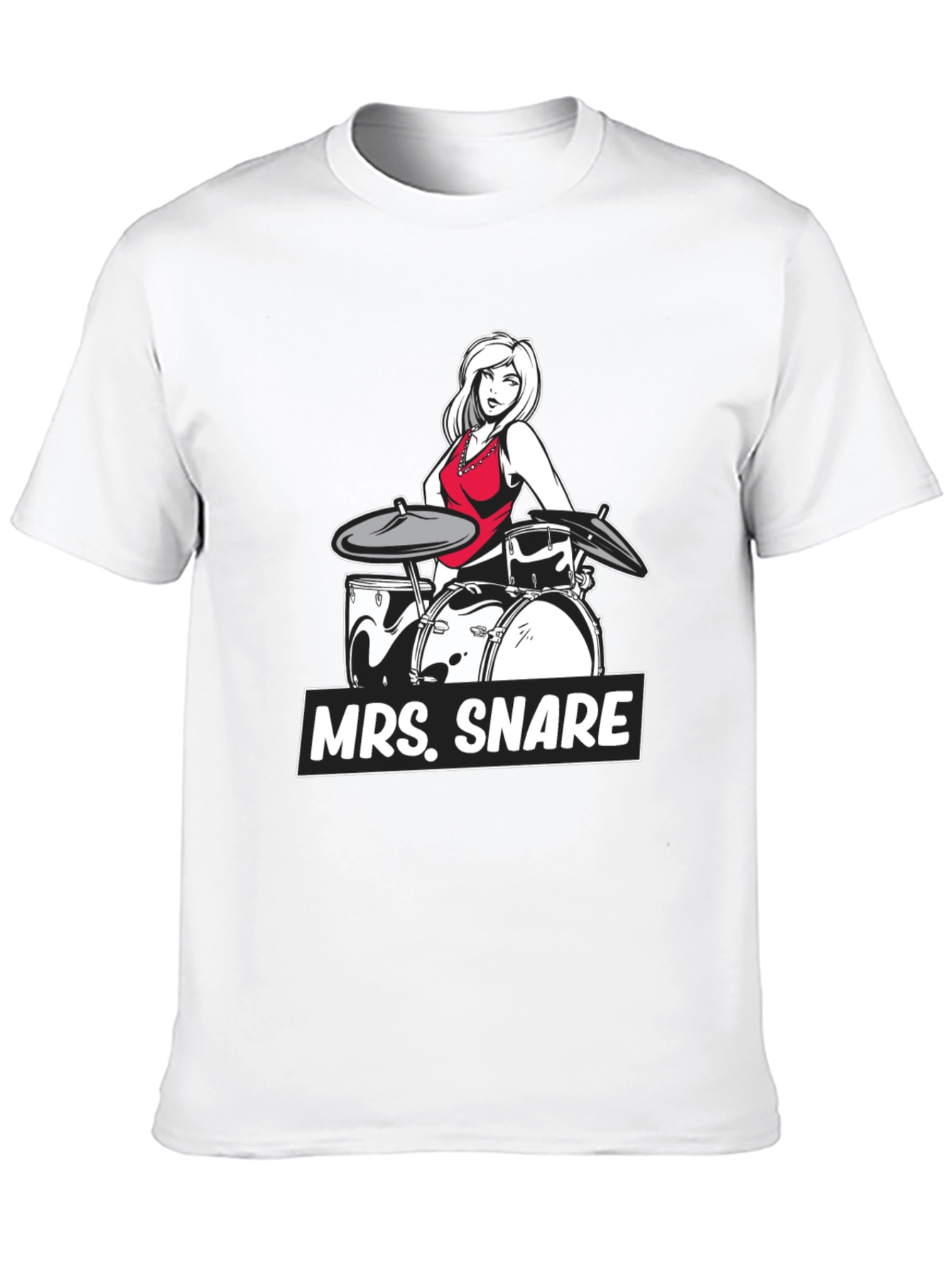 Mrs. Snare Drummer Graphic Tee - Black Cotton T-Shirt